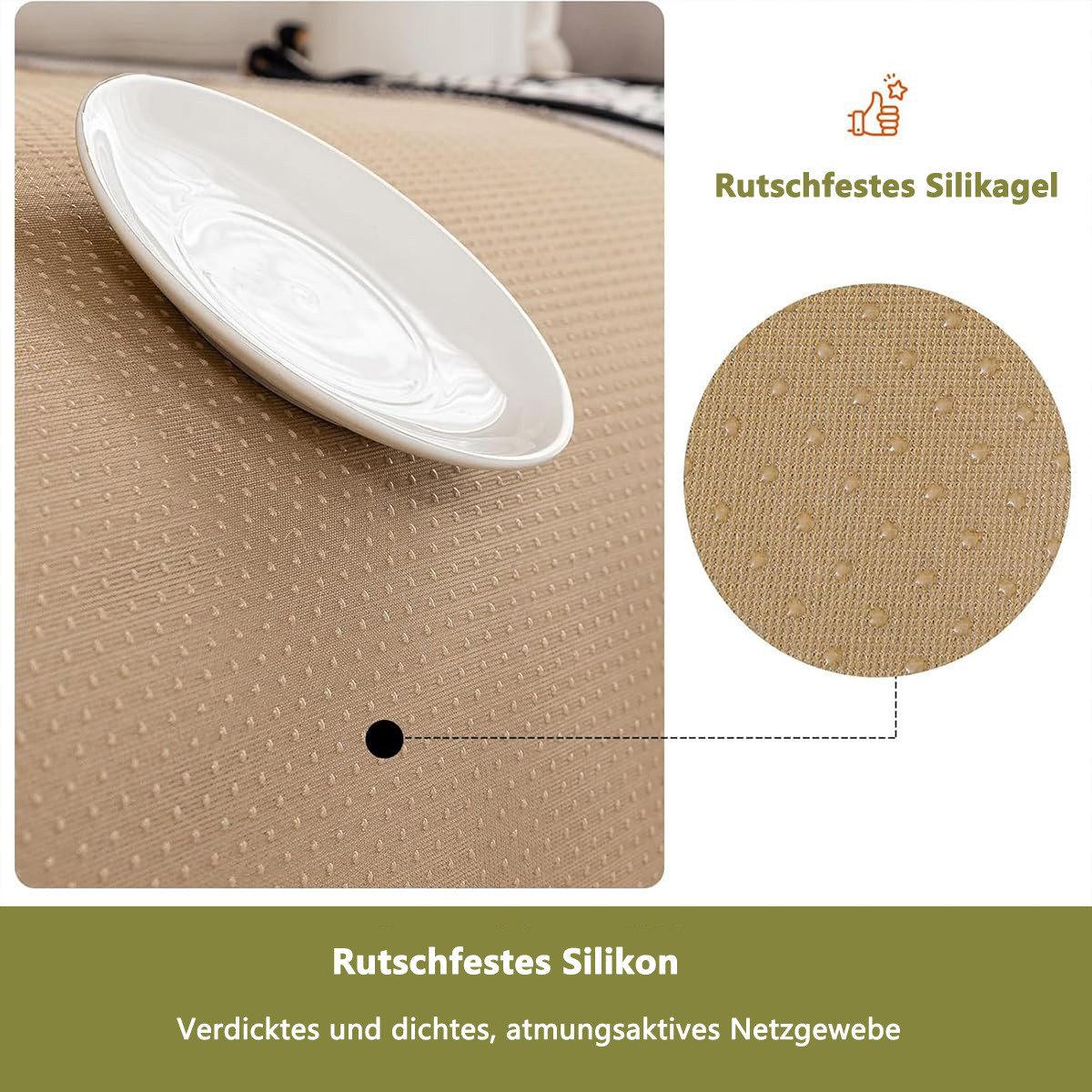 Diwzbyn Sofaschoner Sofa Überzug Rutschfest Chenille Sofabezug, Hund Katze Sofaüberwurf, Maschinenwäsche Sofaschoner Weich Vintage Couch Cover