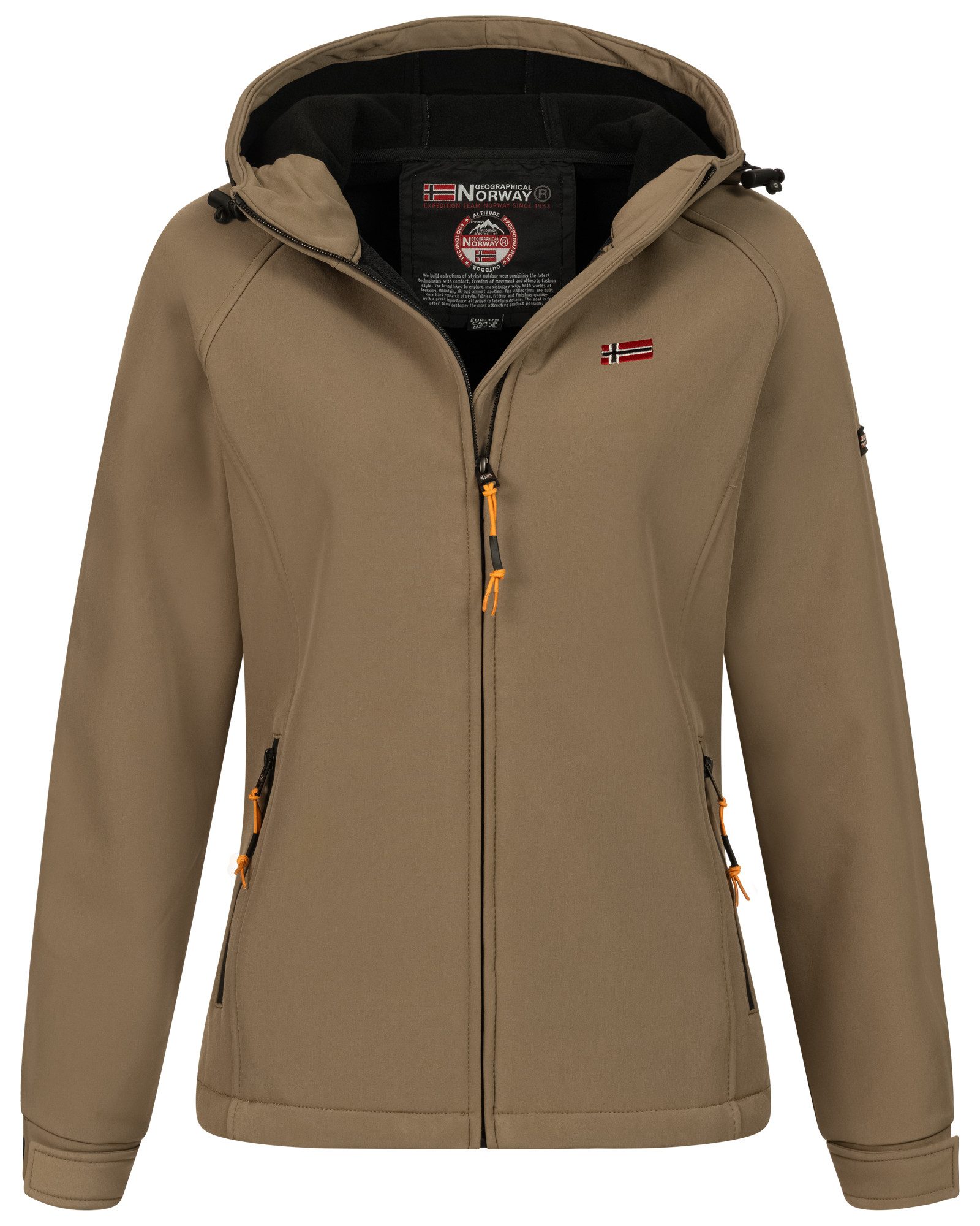 Geographical Norway Softshelljacke Damen Frühlings Jacke Softshell Jacke Regen Outdoor Übergangs Jacke