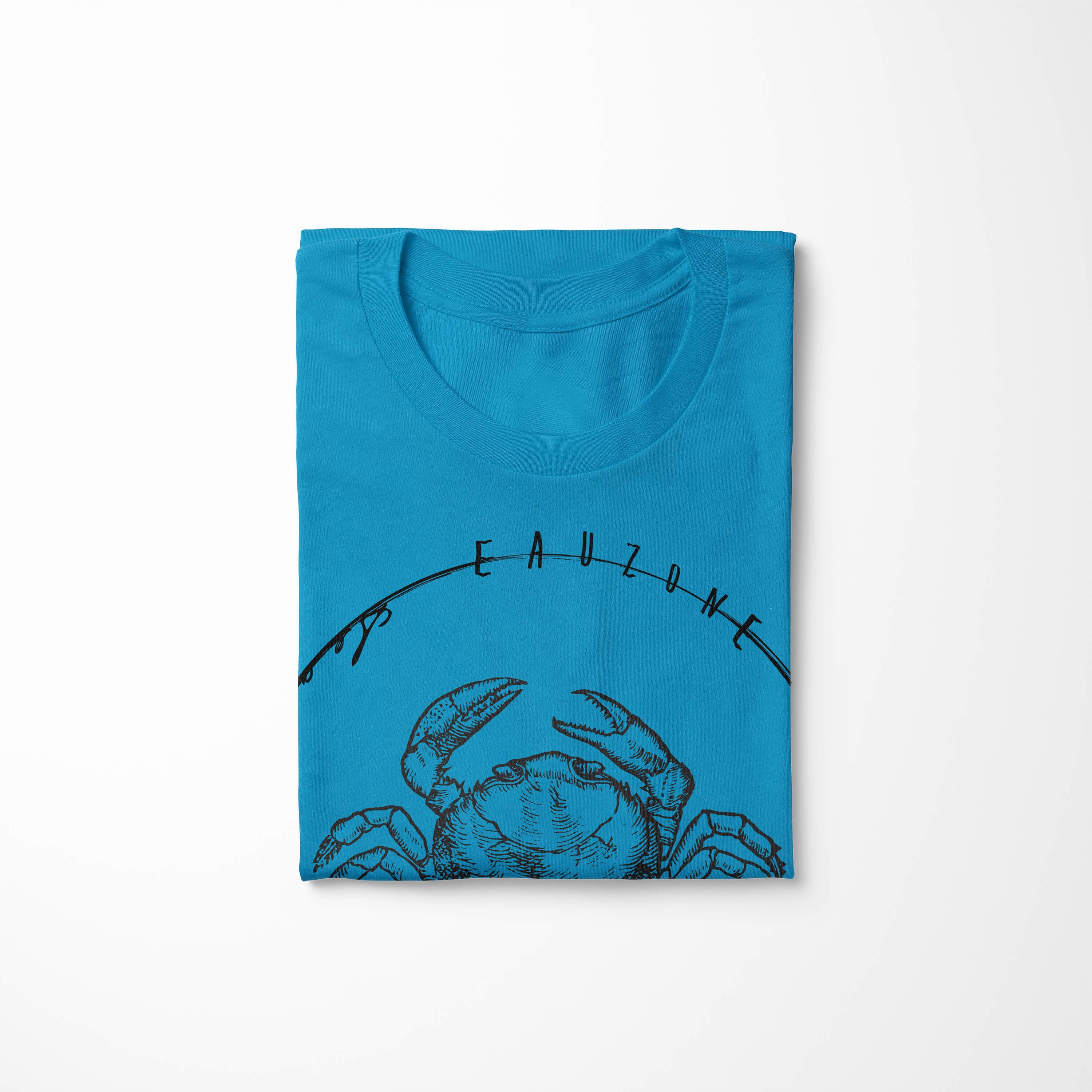 sportlicher und - Serie: Sinus feine Tiefsee 044 Sea T-Shirt Struktur Art Atoll T-Shirt Sea Schnitt Creatures, / Fische