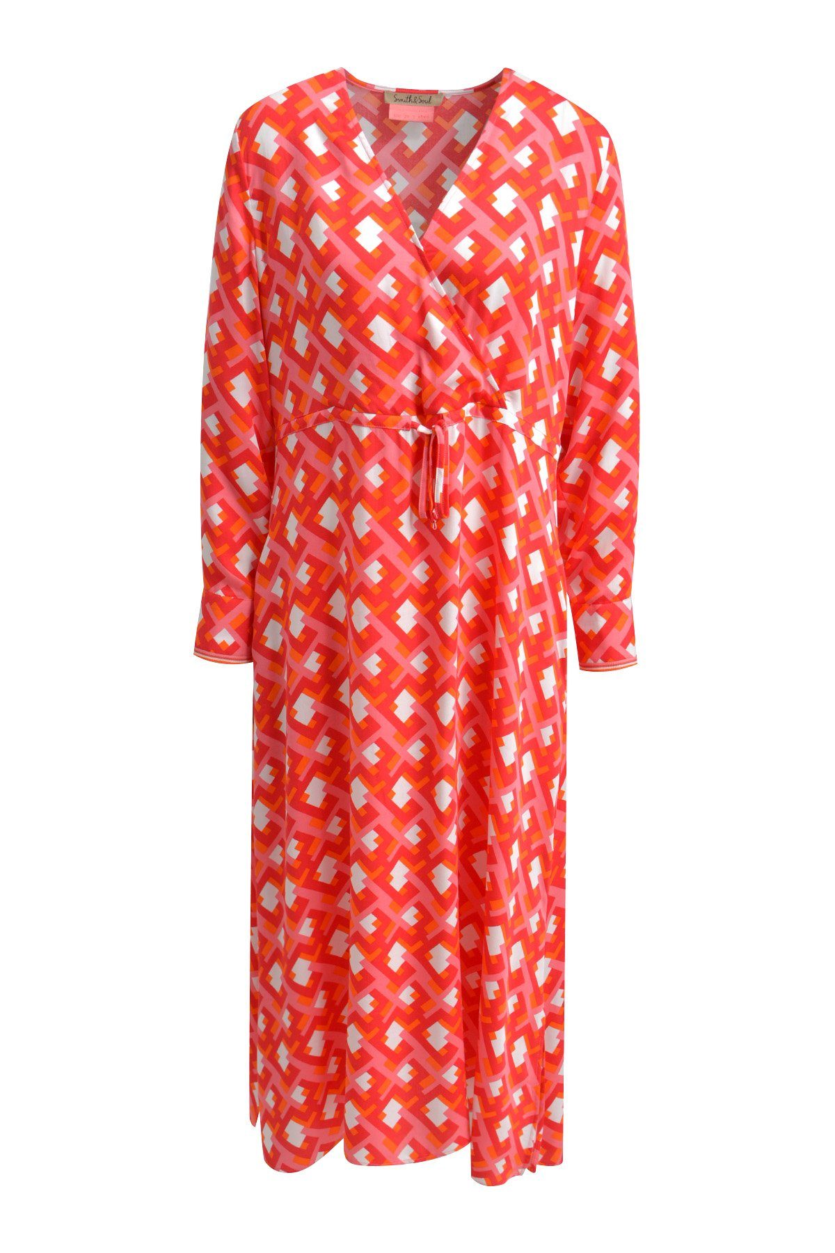 Smith & Soul Midikleid Wrapped - flamingo print