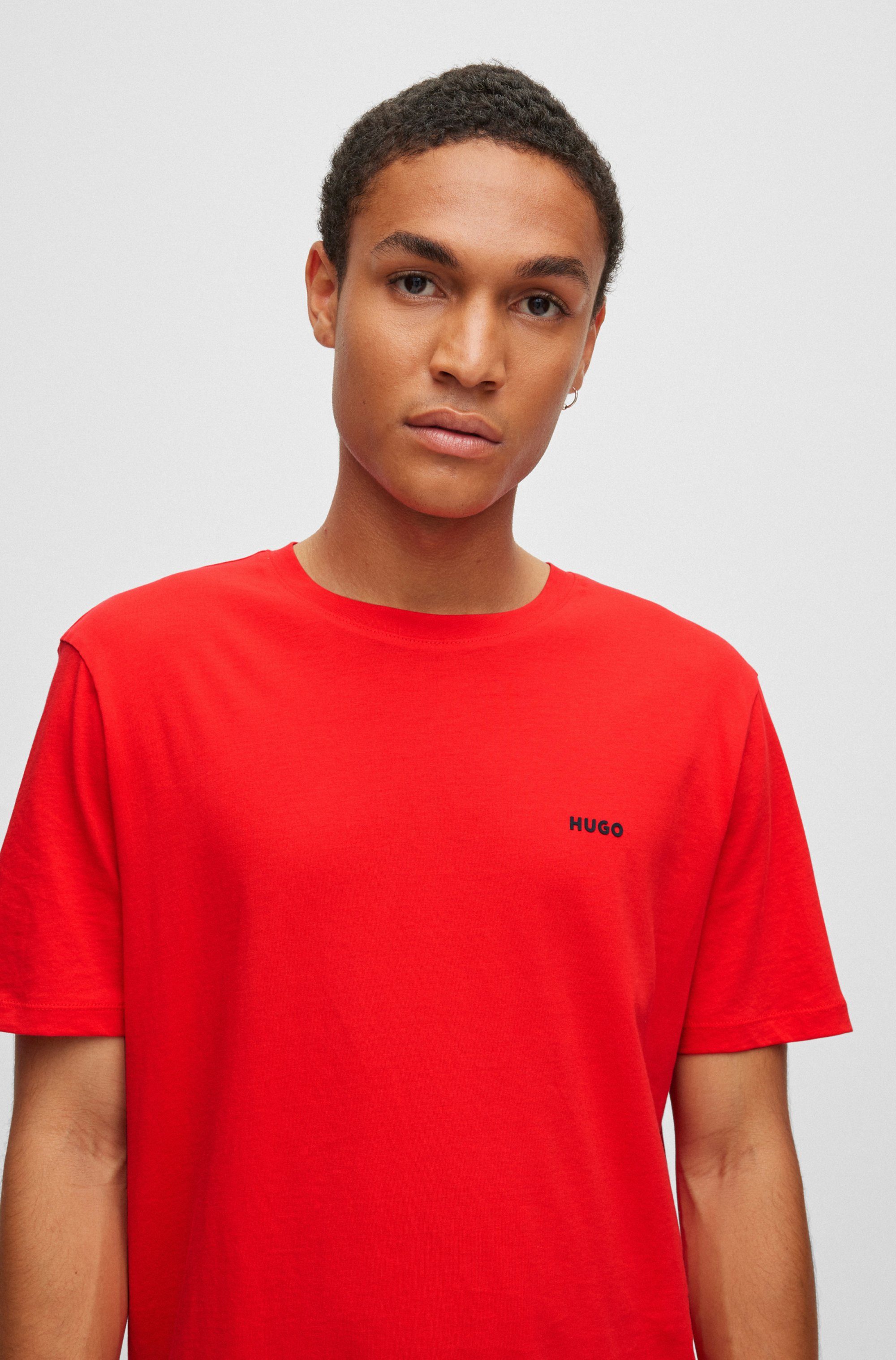 HUGO T-Shirt Dero Rundhalsausschnitt, Regular Fit, Basic Must Have