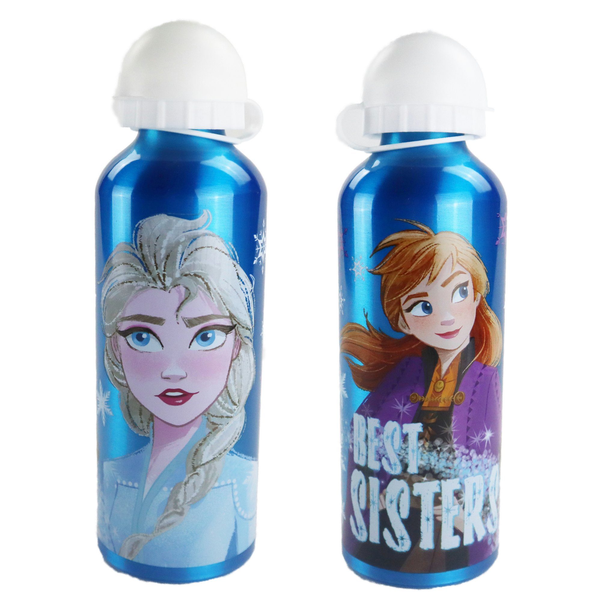 Disney Trinkflasche Disney Die Eiskönigin Alu Wasserflasche Flasche 500 ml, Anna Elsa