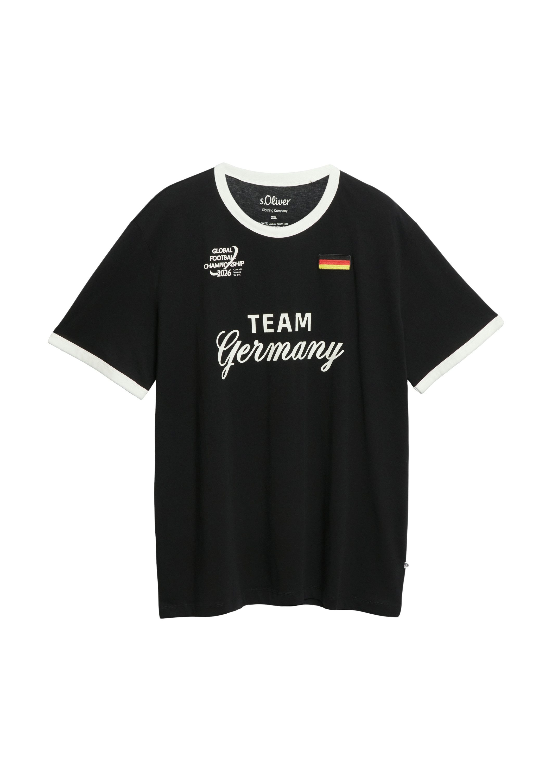 s.Oliver T-Shirt T-Shirt GREY/BLACK