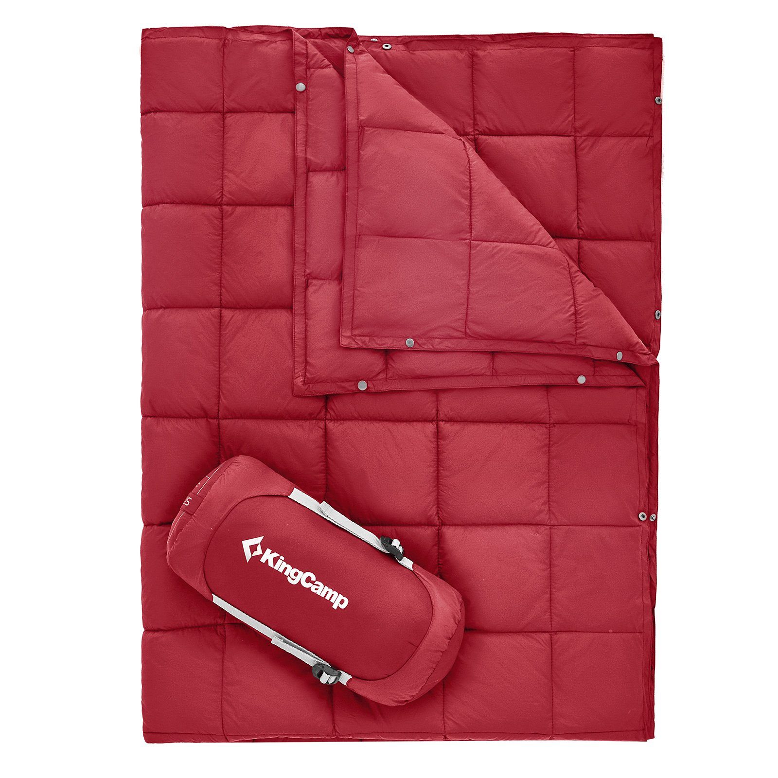 Outdoordecke Camping Decke Smart 800 Picknick, KingCamp, Strand Matte Park Decke Leicht 810 g Wine Red | Wohndecken