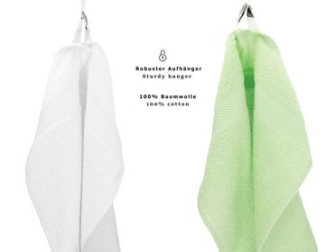 Betz Handtuch Set 10-TLG. Handtuch-Set Palermo Farbe weiß und grün, 100% Baumwolle (Set, 10-St)