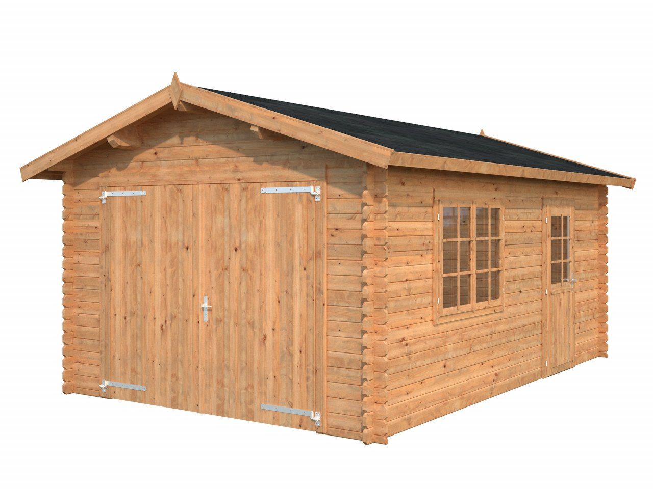 farblos, aus Finn Aktion 16 holztor Holz Holzgarage Blockhaus Garage mit Art Einzelgarage