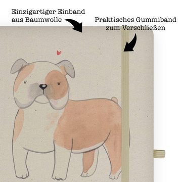 Mr. & Mrs. Panda Notizbuch Englische Bulldogge Lebensretter - Transparent - Geschenk, Notizen, H Mr. & Mrs. Panda, Personalisierbar