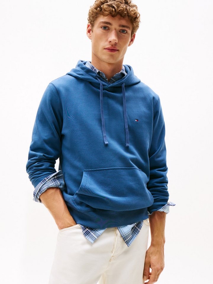 Tommy Hilfiger Hoodie ESSENTIAL TERRY mit Tunnelzug und Flag-Stickerei