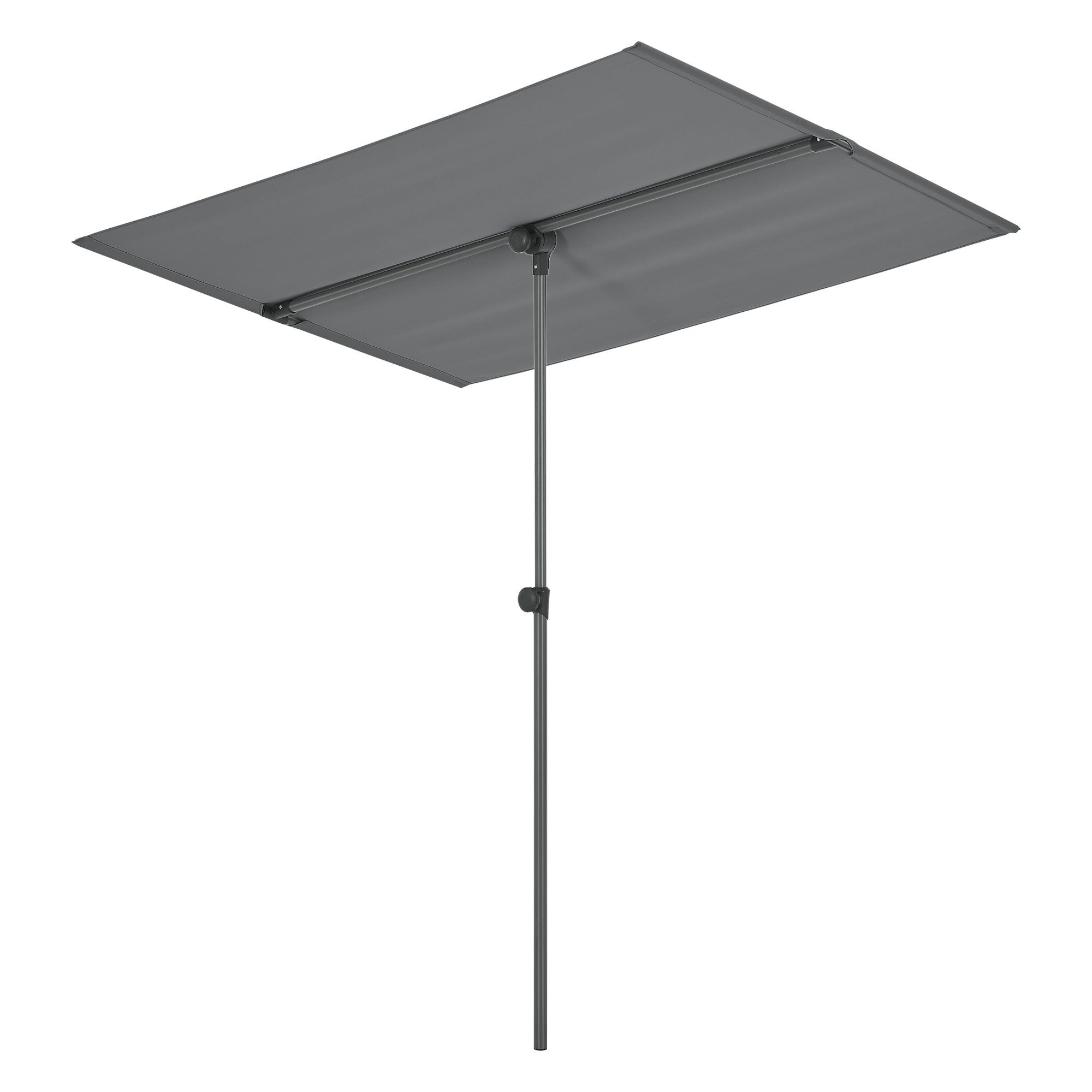 pro.tec Sonnenschutz, blickdicht, Carsoli Balkonblende 360° drehbar 180x130cm Grau