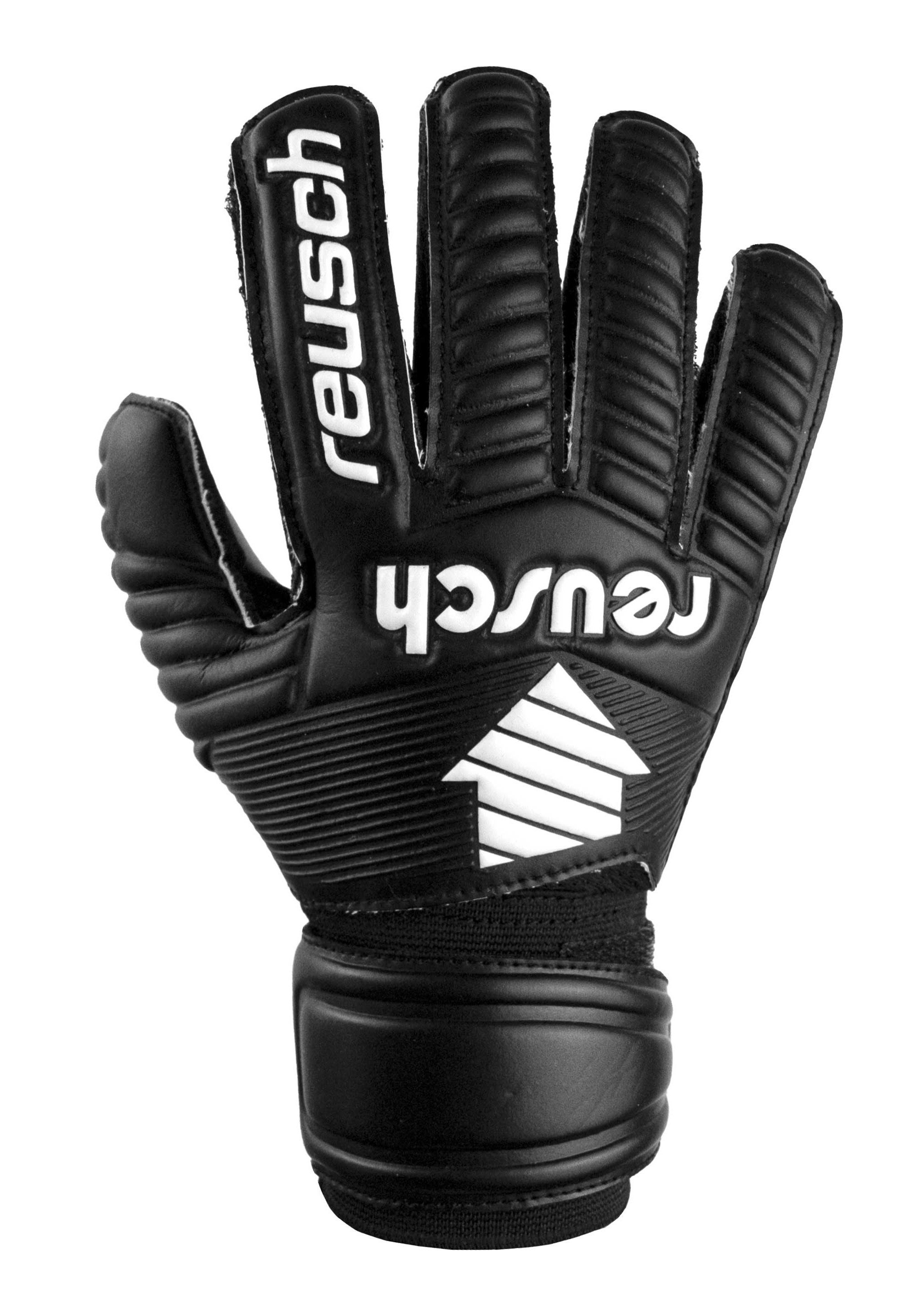 Reusch mit Junior Silver Legacy sehr Torwarthandschuhe Grip Arrow und schwarz gutem Außennaht-Schnitt