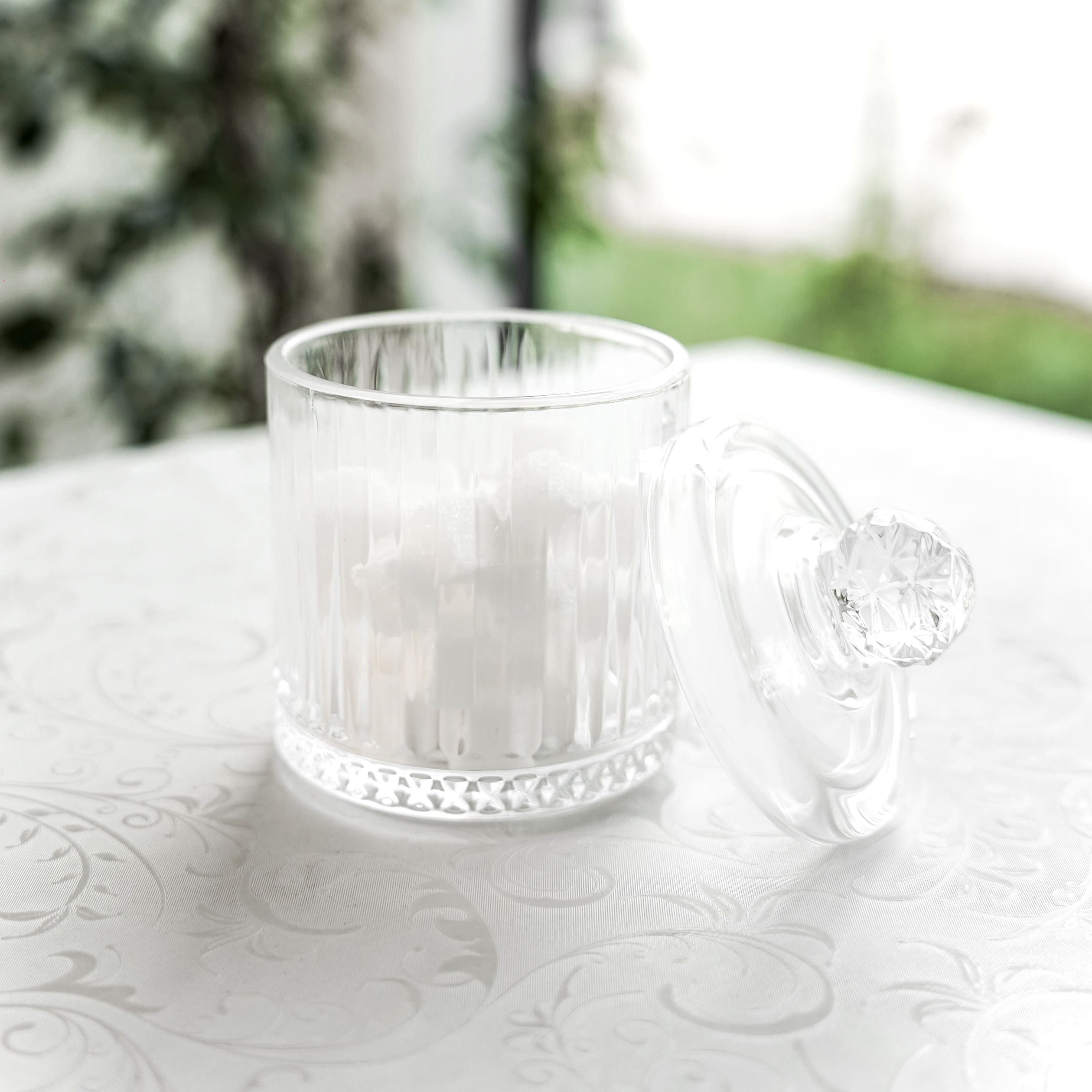 Almina Schale mit Deckel im Riffle-Design ideal für Snacks oder Gewürze Transparent, (1-tlg) – Bild 2 von 4