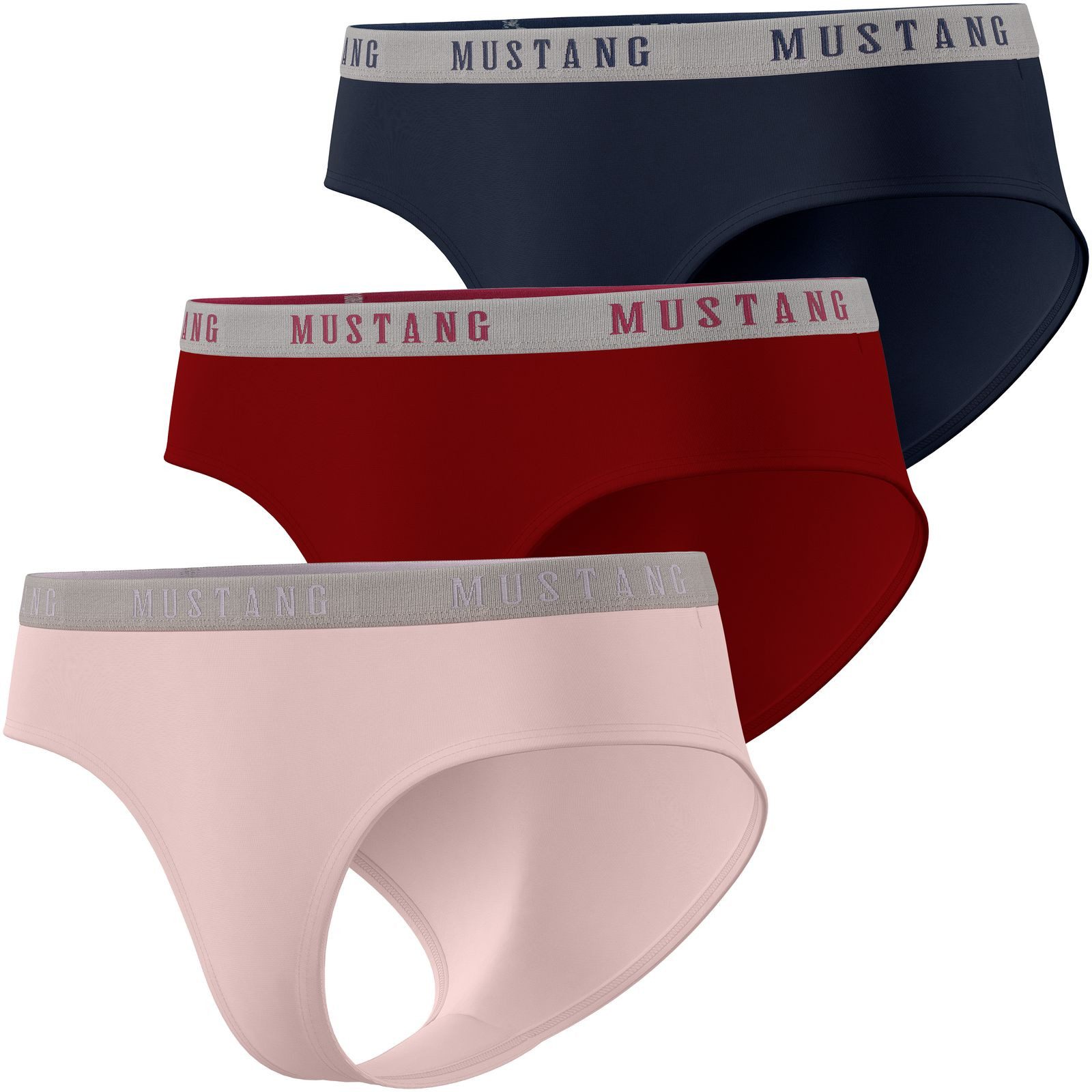 MUSTANG Hipster Tara Damen Hipster Unterhose Unterwäsche (Spar-Set, 3-St) weich - formstabil - atmungsaktiv - vegan - sportlicher Sitz