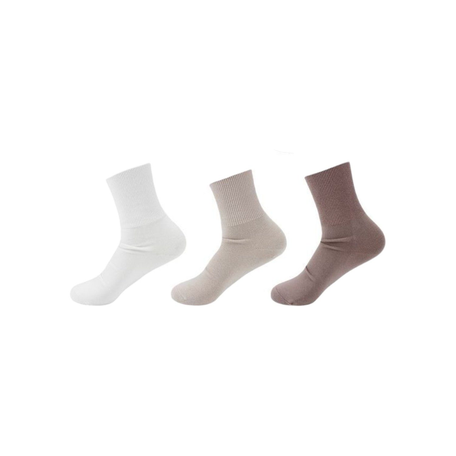 VewoTex Basicsocken 3er Pack Damen Socken Baumwolle » 3 Paar Premium Kurzsocken (3er Pack, 3-Paar, 3 Paar) » Kurzschaft MED + DIA » Venenfreundlich ohne Gummibund