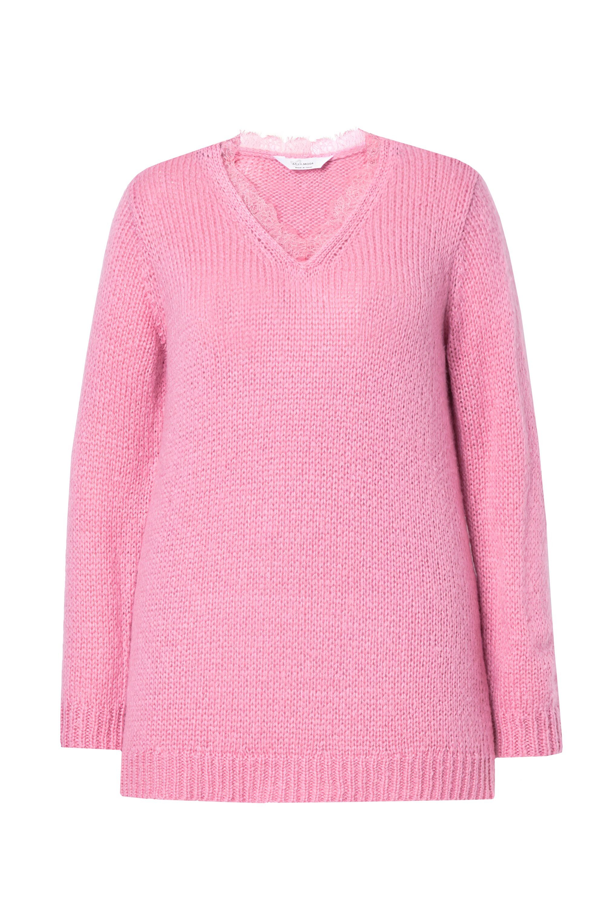 MIAMODA Strickpullover Pullover Classic Fit Grobstrick günstig online kaufen