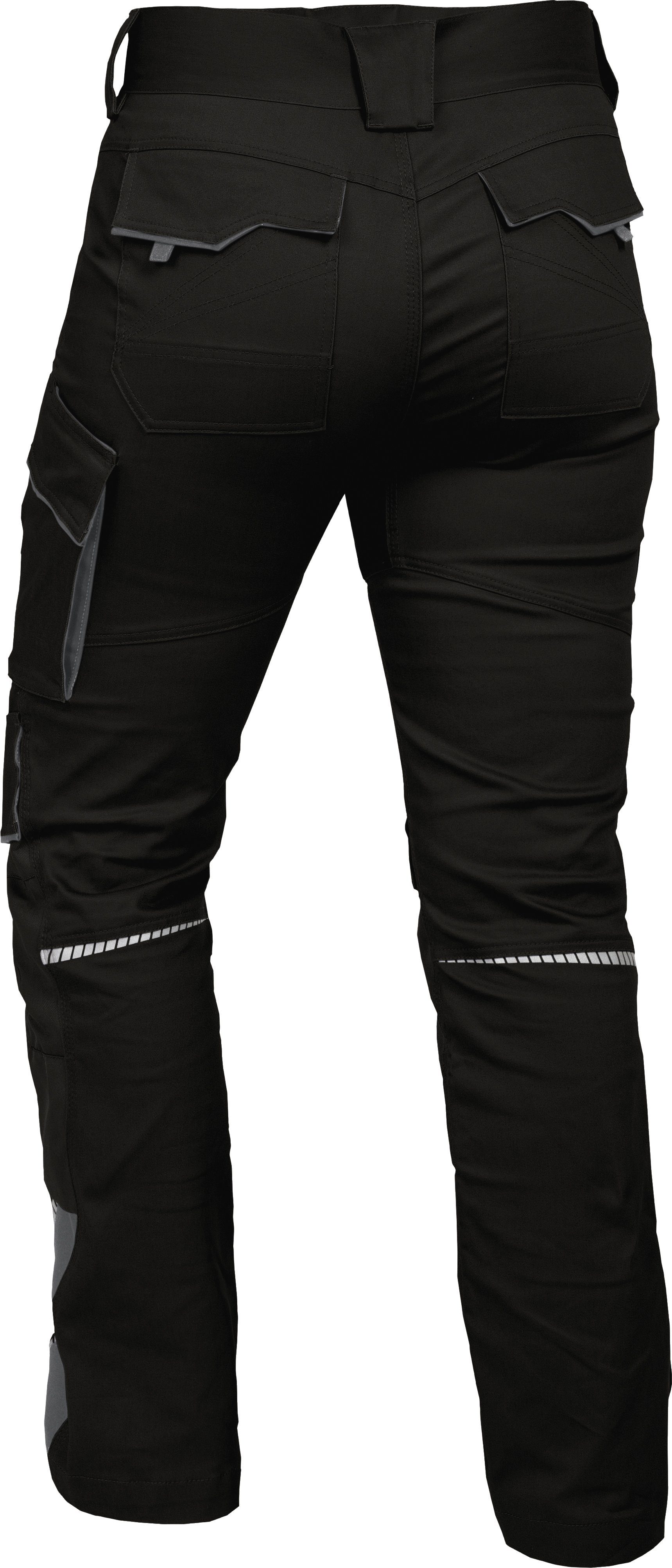 Leibwächter Arbeitshose Damen Flex-line Arbeitshose mit Reflektoren und femininer Passform (Ergonomische Passform mit Reflektoren, Funktionshose für Handwerk, Lager und Montage) Cargohose mit 290 g/m²