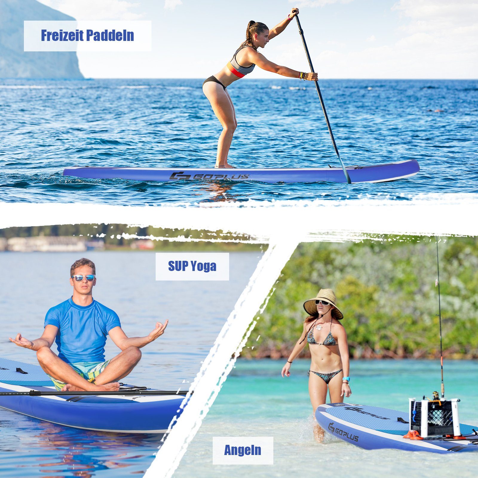 Up Stand Board, Pumpe Paddling Paddel mit & COSTWAY SUP-Board