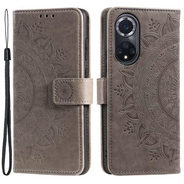 CoverKingz Handyhülle Hülle für Huawei Nova 9 / Honor 50 Handyhülle Flip Case Cover Etui 16,69 cm (6,57 Zoll), Klapphülle Schutzhülle mit Kartenfach Schutztasche Motiv Mandala