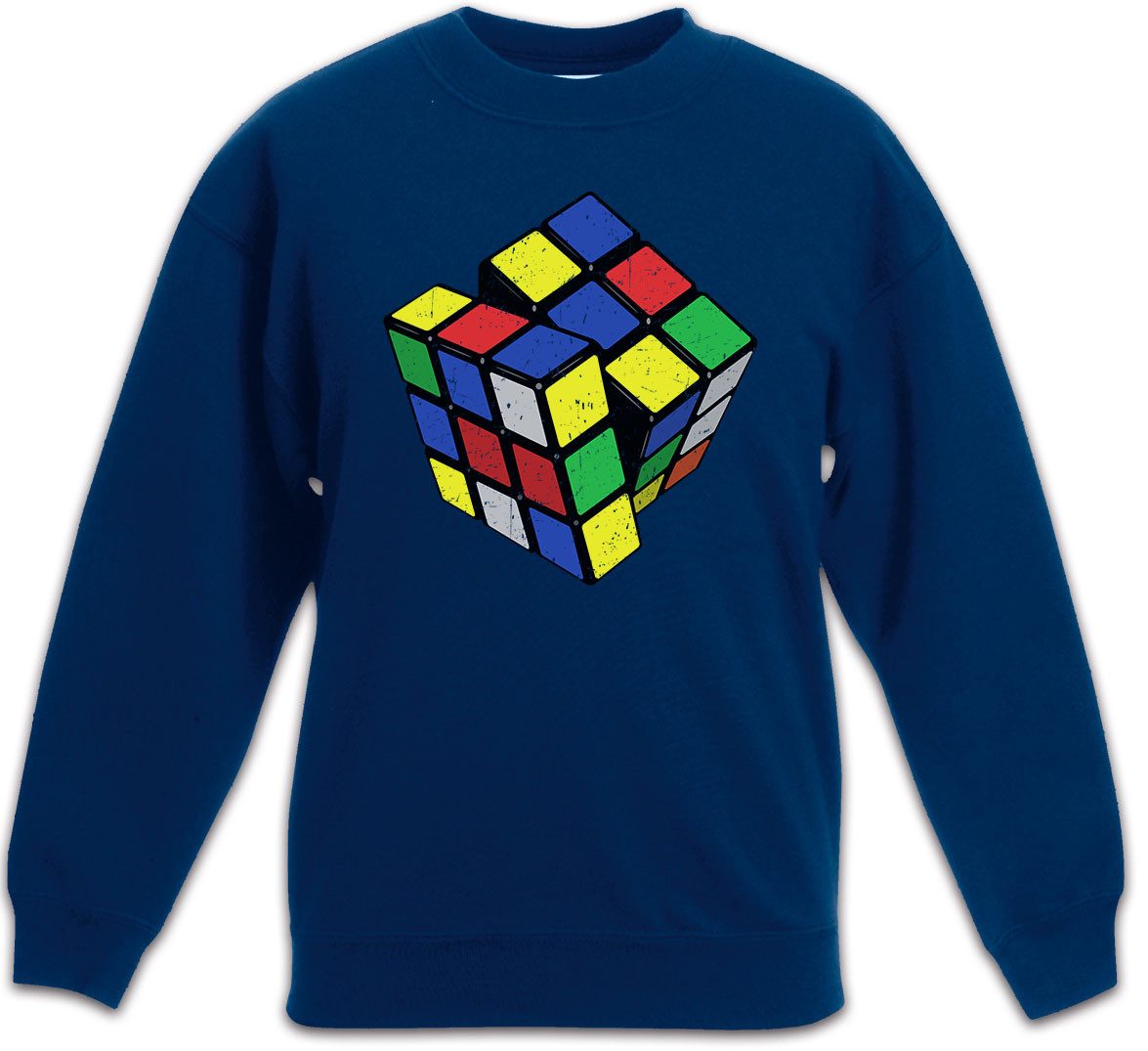 Sweatshirt Retro Cube Kinderpullover Zauberwürfel 80s Magic Speed Cubing Cuber