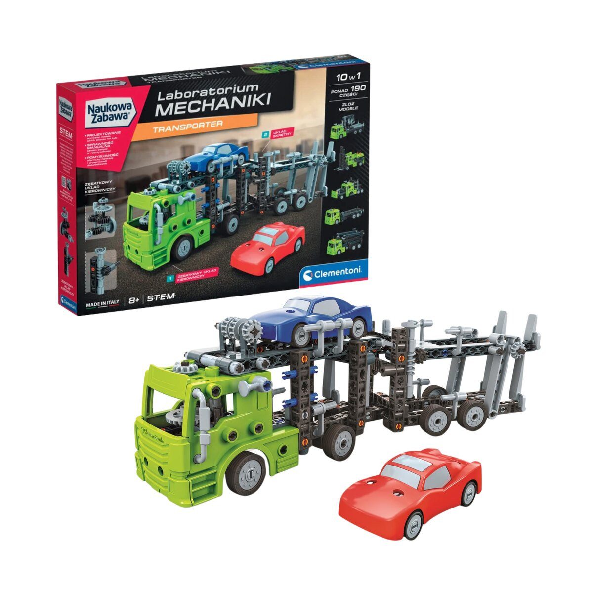 Clementoni® Clementoni Mechaniklabor Transporter 50249 Baukasten Spielbausteine