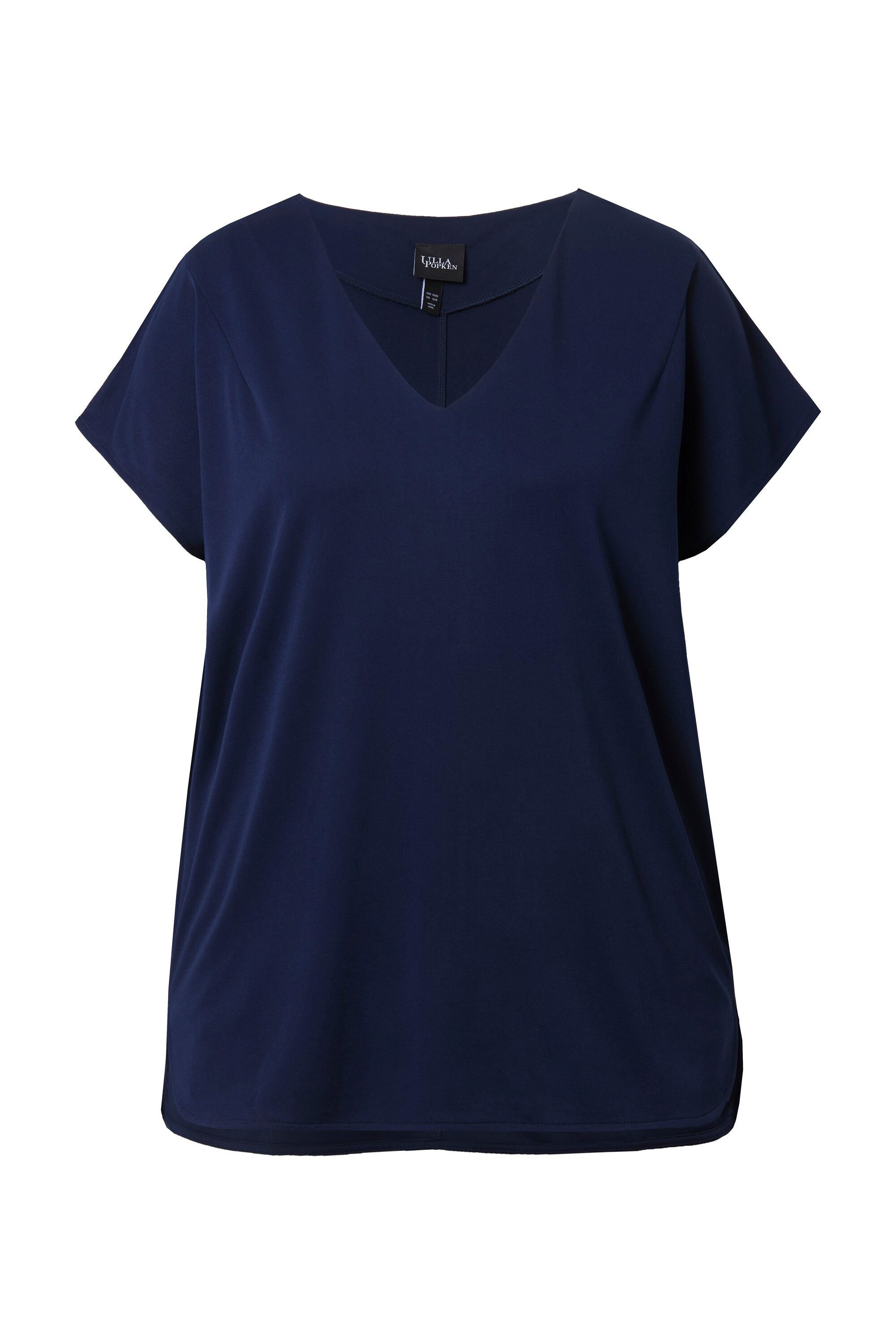 Ulla Popken Sweatshirt Sweatshirt Oversized V-Ausschnitt günstig online kaufen