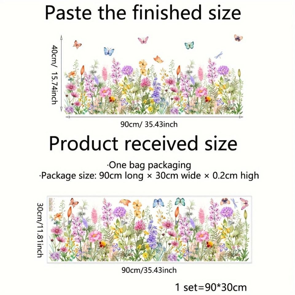 Montegoni Wandsticker Bunte Wandsticker Blumen & Schmetterlinge – Selbstkle günstig online kaufen