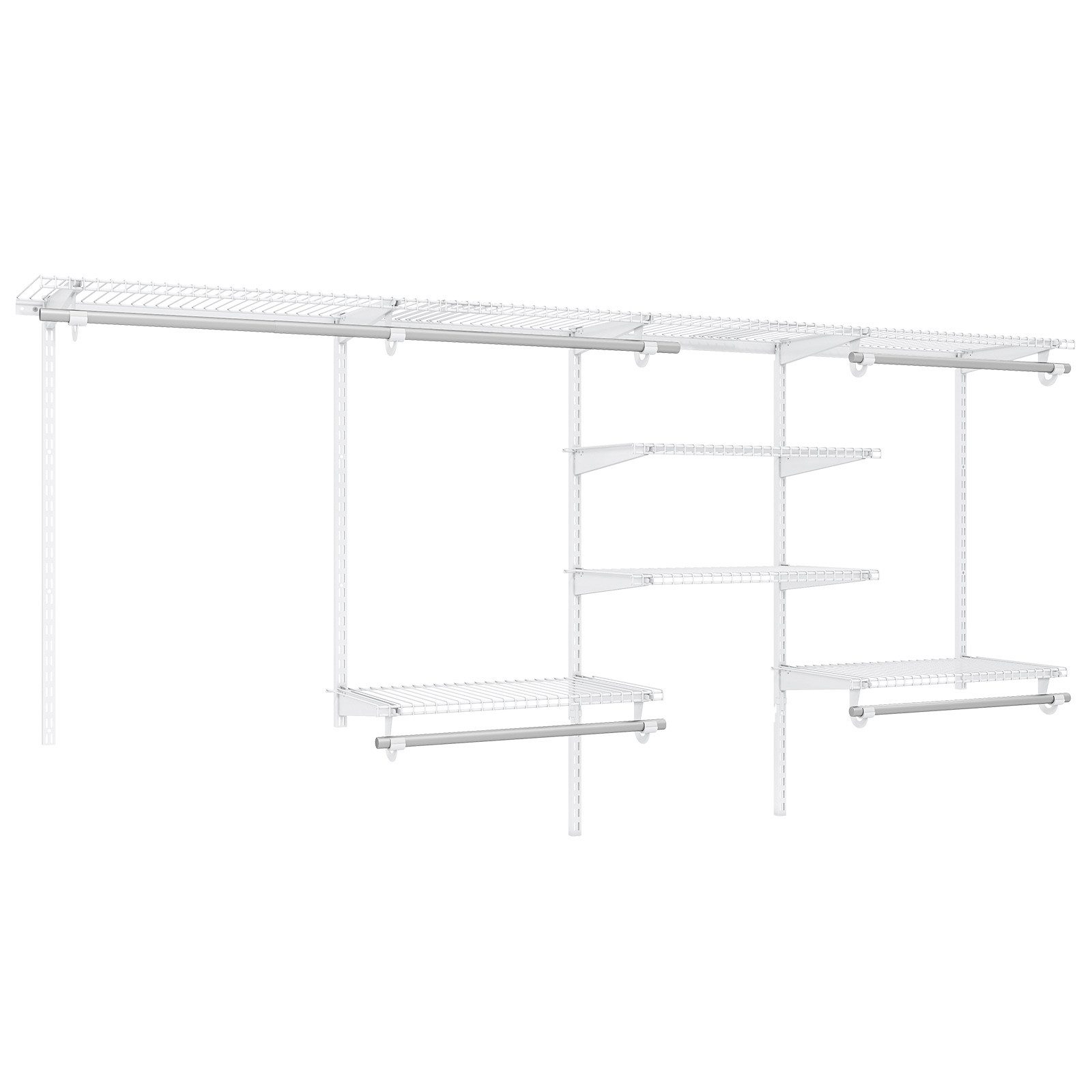 KOMFOTTEU Wandgarderobe, Kleiderstangen Wandgarderobe, 122-244 cm günstig online kaufen