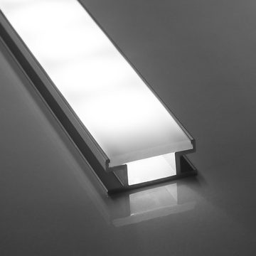 SO-TECH® LED-Stripe-Profil 5 Stück Breite 44, 77 Fliesenmontage oder 88 mm (30° Winkel), Breiten 44, 77 (Fliesenmontage) oder 88 mm (30° Winkel)