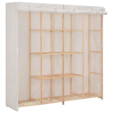 vidaXL Kleiderschrank Kleiderschrank Weiß 173 x 40 x 170 cm Stoff (1-St)