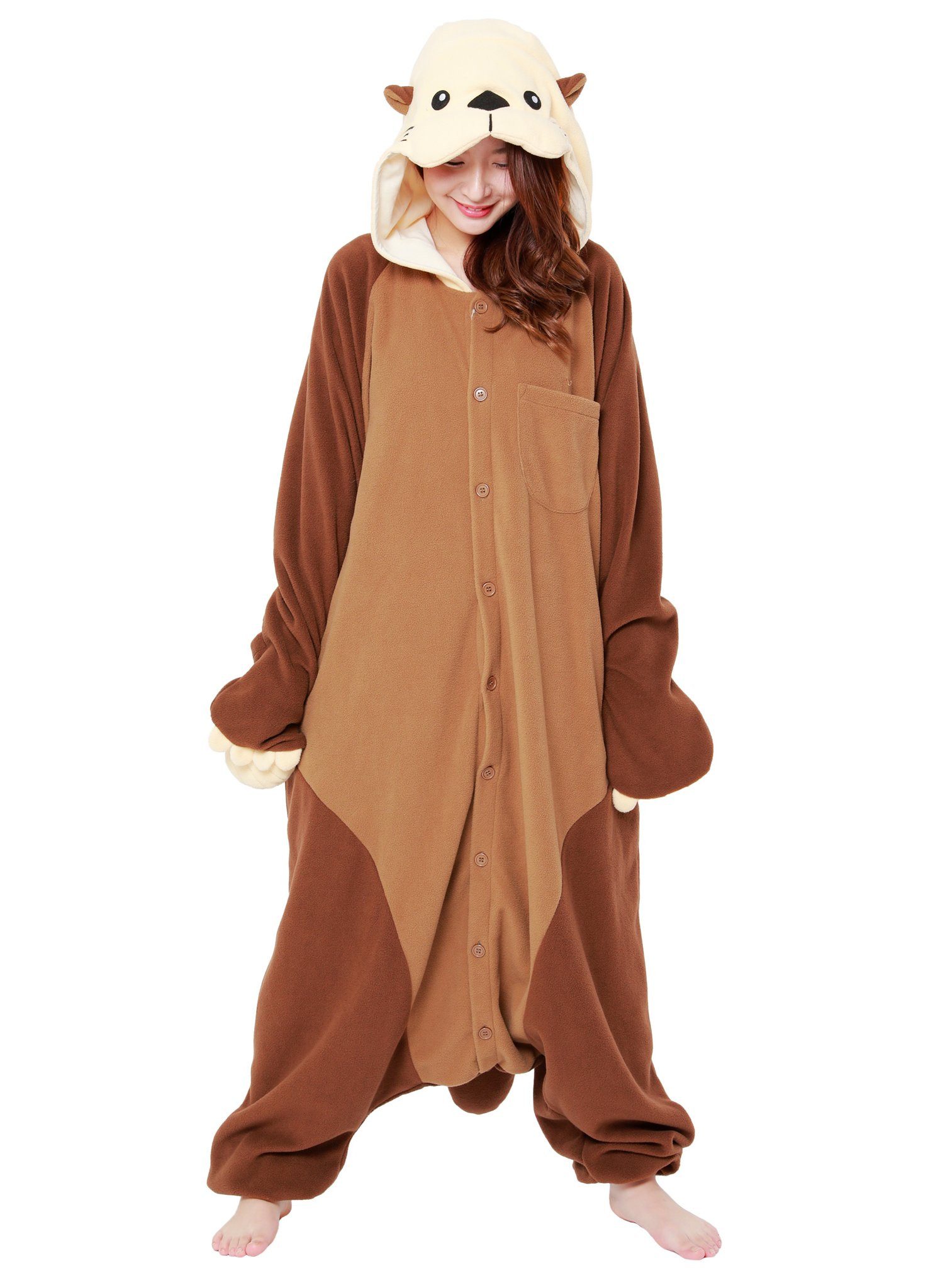 Metamorph Kostüm Seeotter Kigurumi, Das Original aus Japan: kuscheliger Onesie von Sazac