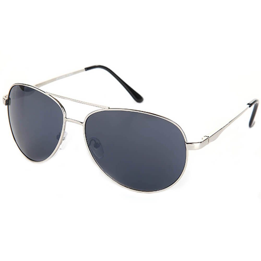 Goodman Design Pilotenbrille Damen und Herren Fliegerbrille Sonnenbrille angenehmes Tragegefühl. UV Schutz 400 Silber