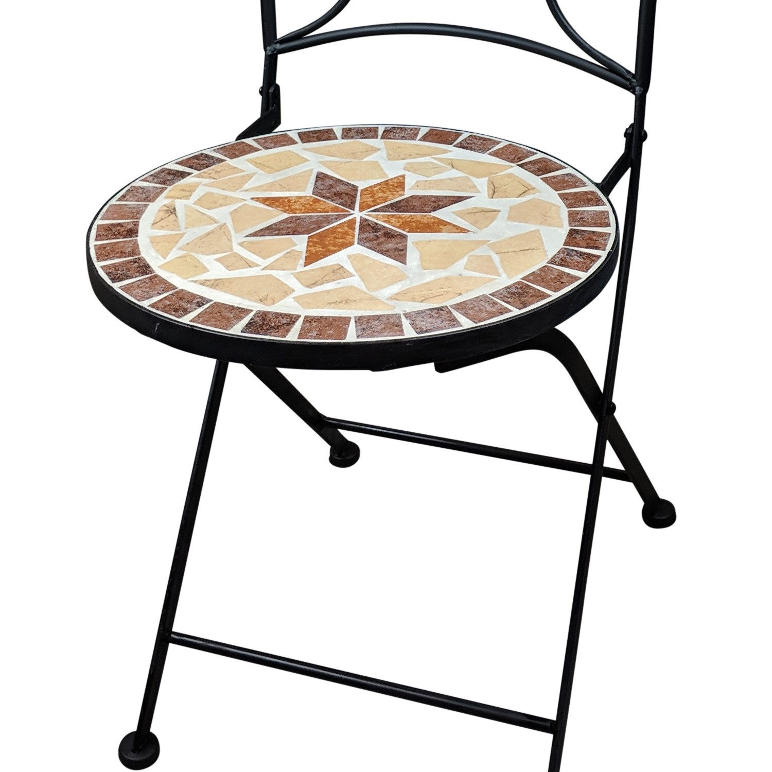 Kamelio Gartenstuhl Gartenstuhl Mosaik Balkon Set Mosaik Bistrostuhl Metall Garten