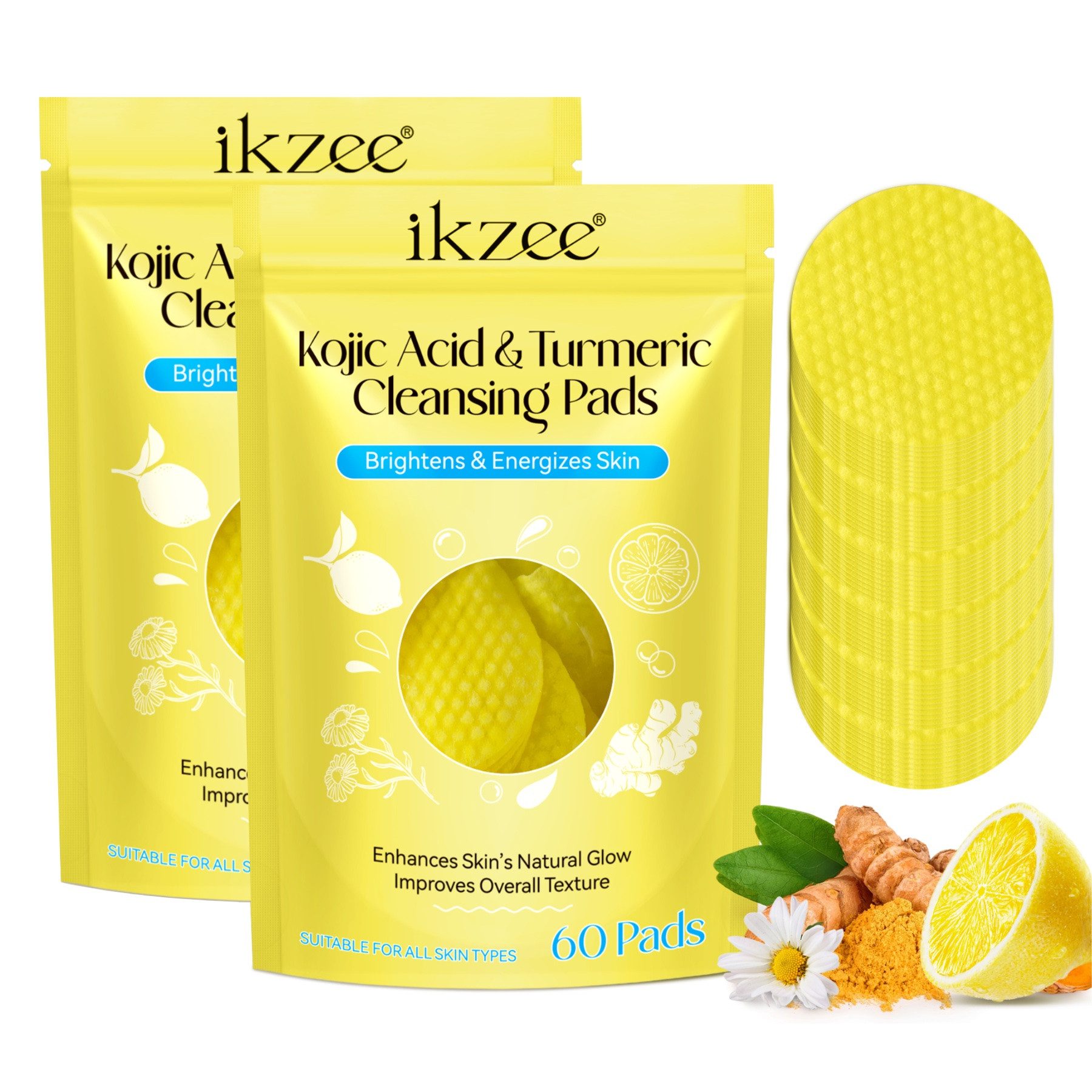 Gesichtsreinigungstücher Gesichtspads Gesichtsreinigung Kurkuma Turmeric Cleansing Pads