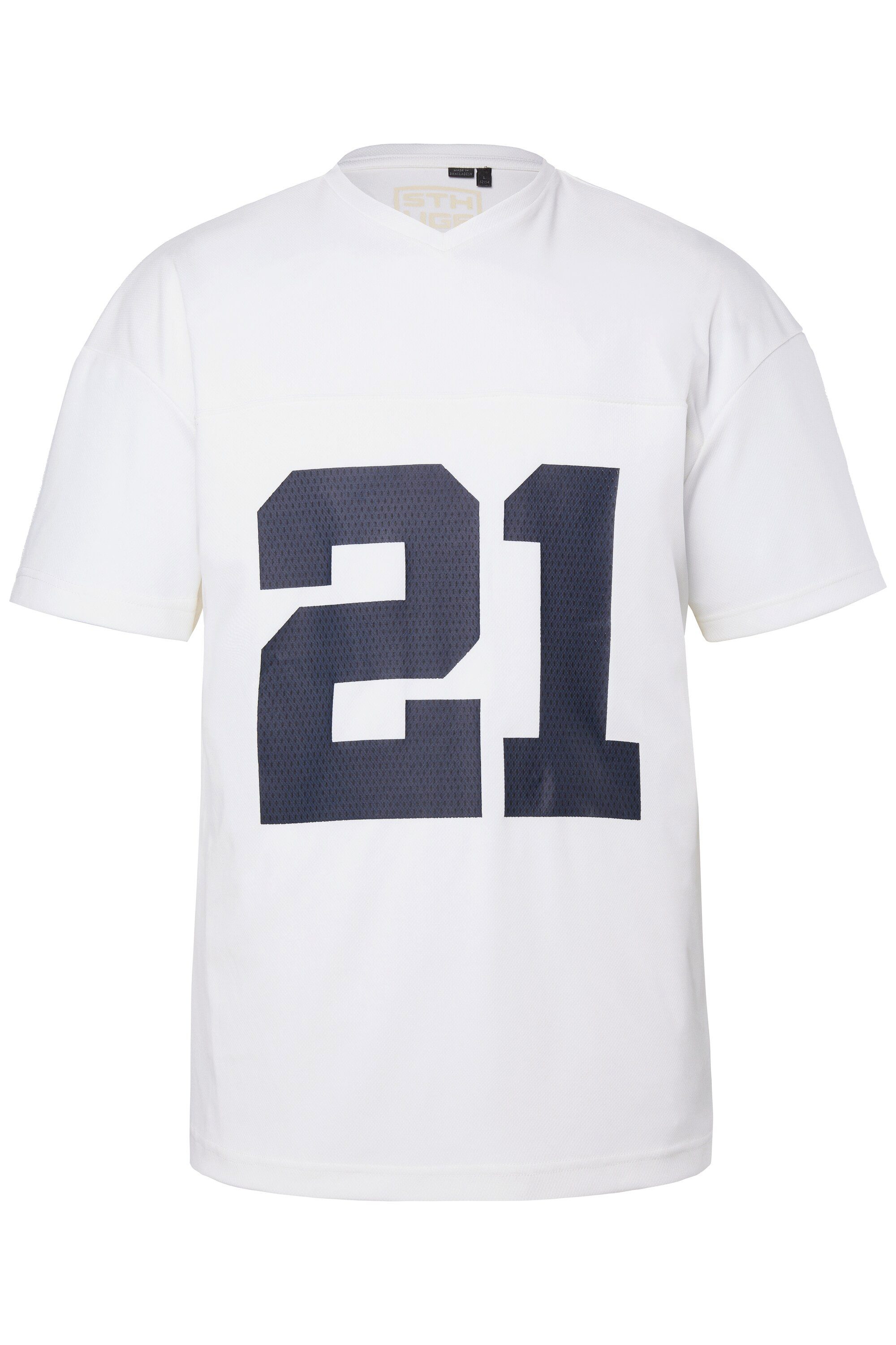 T-Shirt T-Shirt Halbarm Front-Print V-Ausschnitt