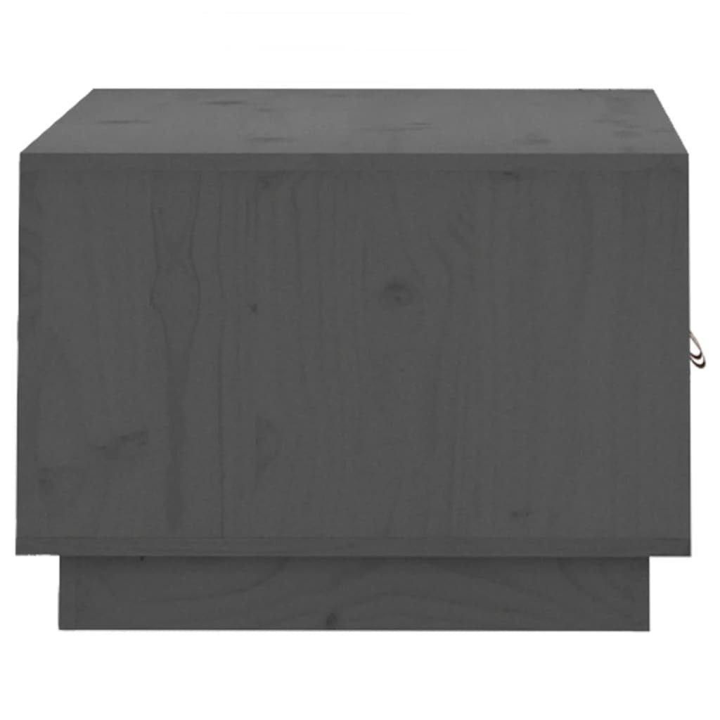 Grau Couchtisch (1-St) Massivholz vidaXL | Couchtisch Grau Kiefer 80x50x35 Grau cm