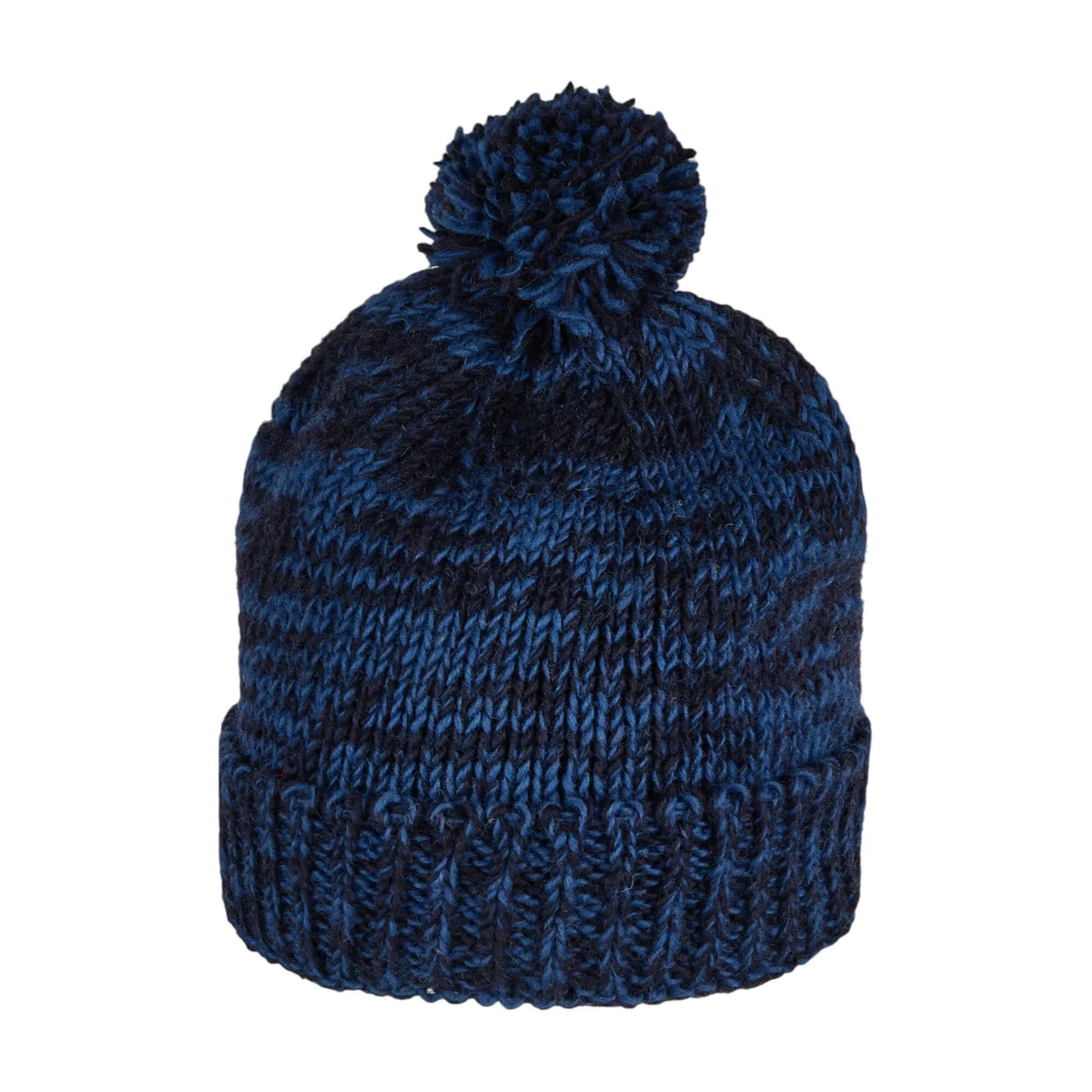 THC Natural Line Bommelmütze THC Schafwoll Pudelmütze 716 blau (1 Stück, 1-St., 1 Stück) Innenfutter: Fleece