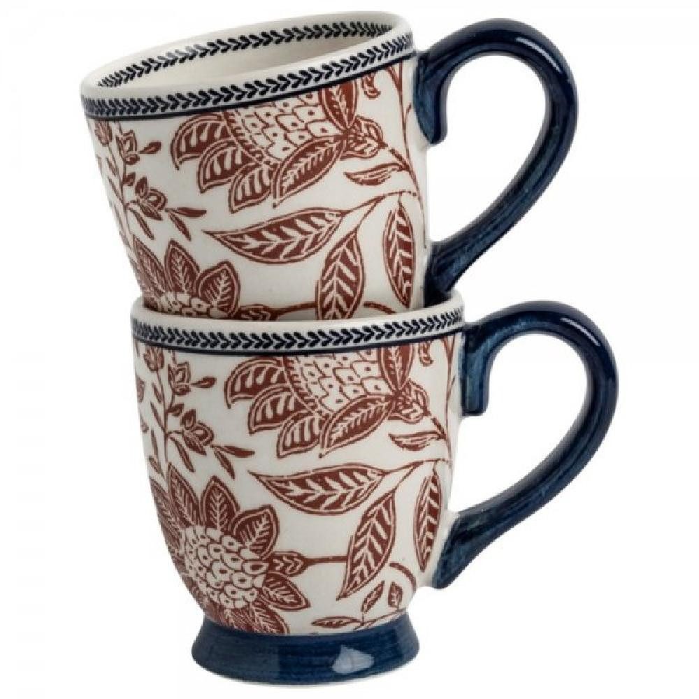 LAURA ASHLEY Tasse Henkelbecher Hedingham Blue Terra (200ml) (2-teilig)