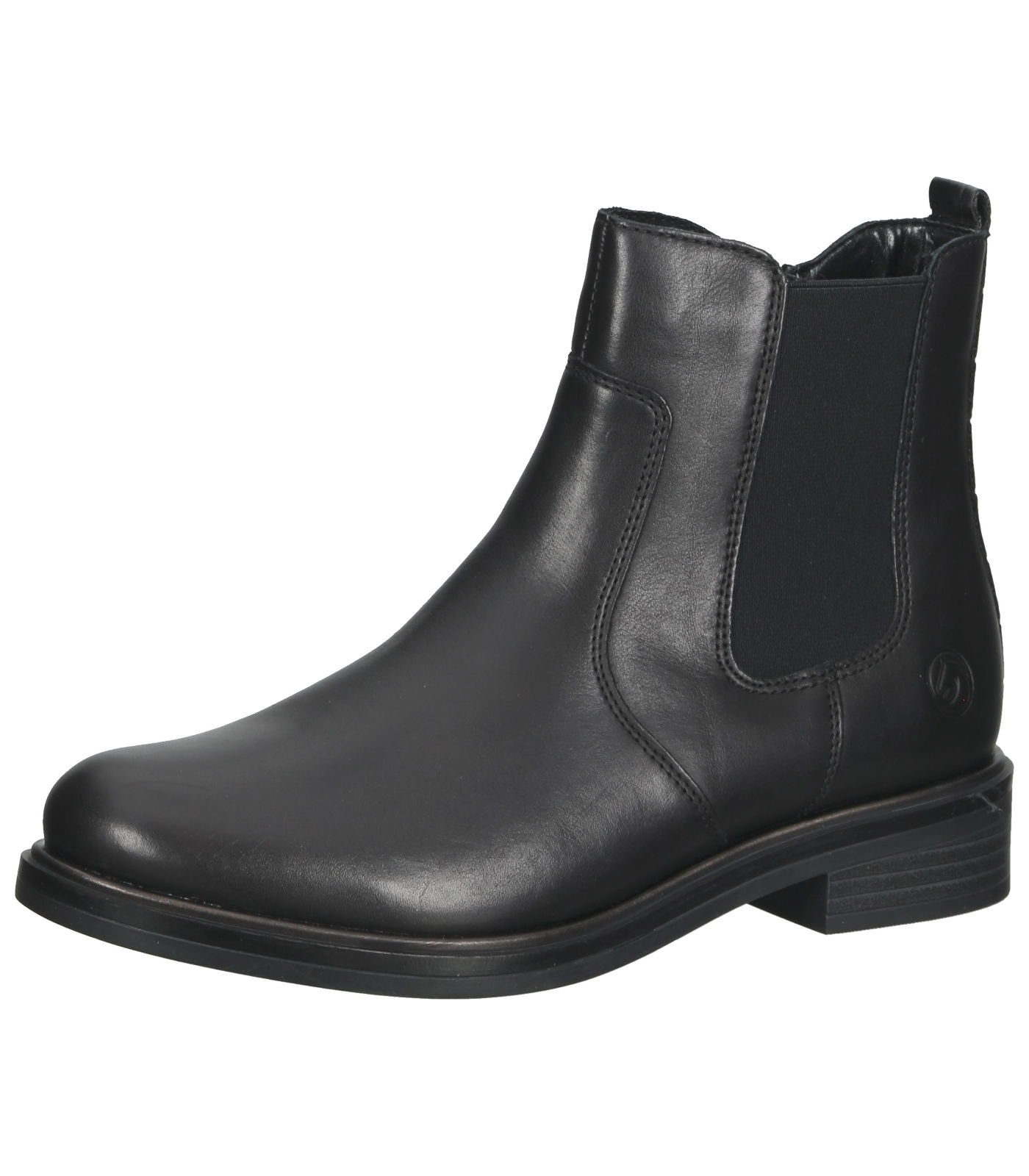 Remonte Glattleder Stiefelette Stiefelette Schwarz