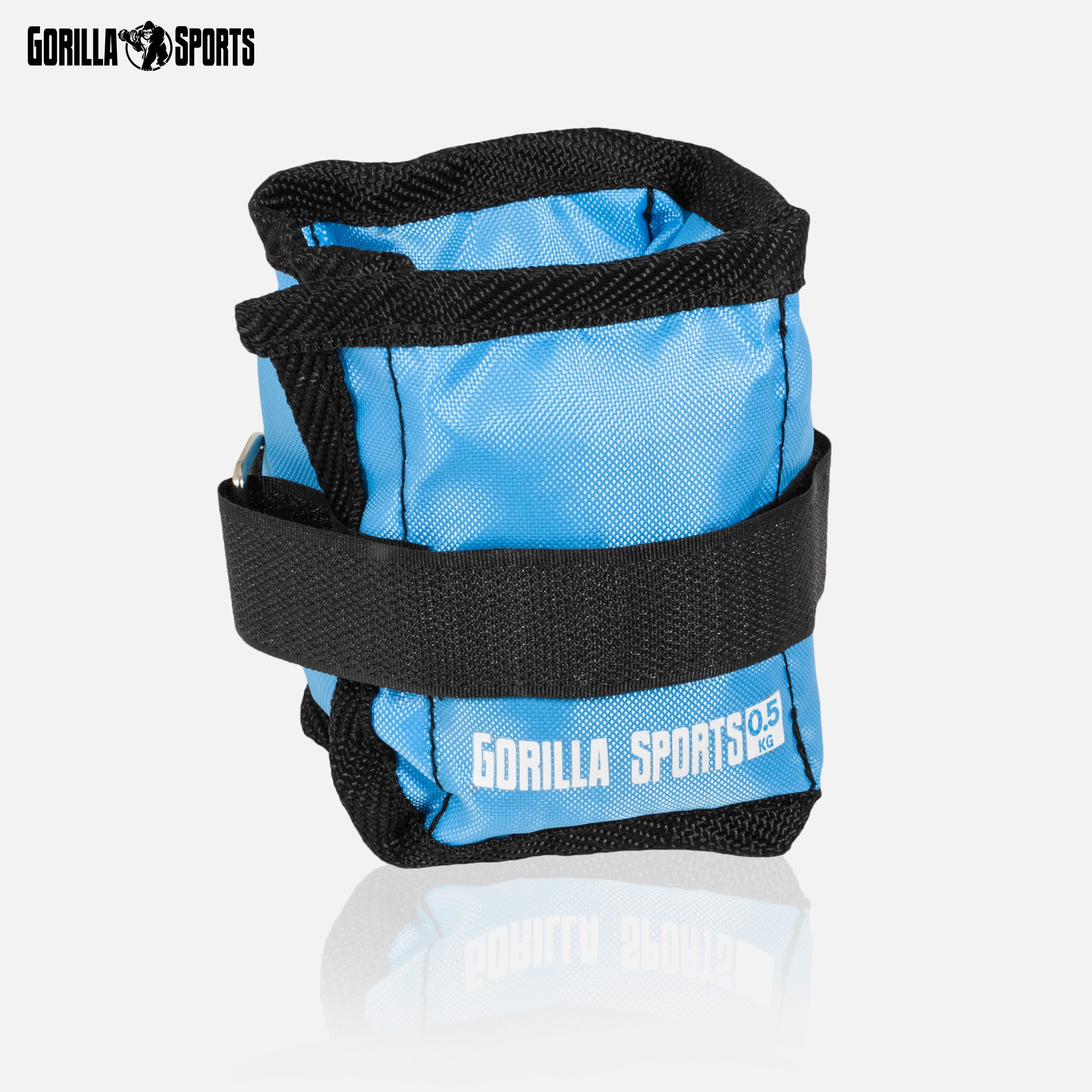 GORILLA SPORTS Zusatzgewichte Gewichtsmanschetten 2er Set Laufgewichte Fußgewichte Handgelenke, 1 kg