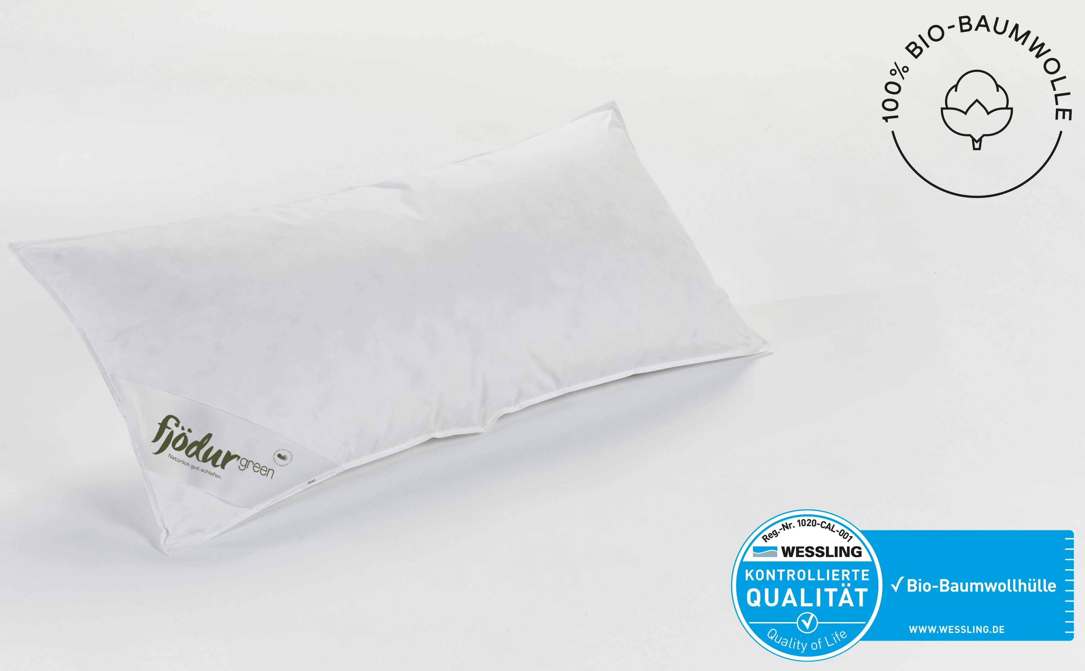 fjödur 3-Kammer-Kopfkissen Fleur, Kissen Made in günstig online kaufen