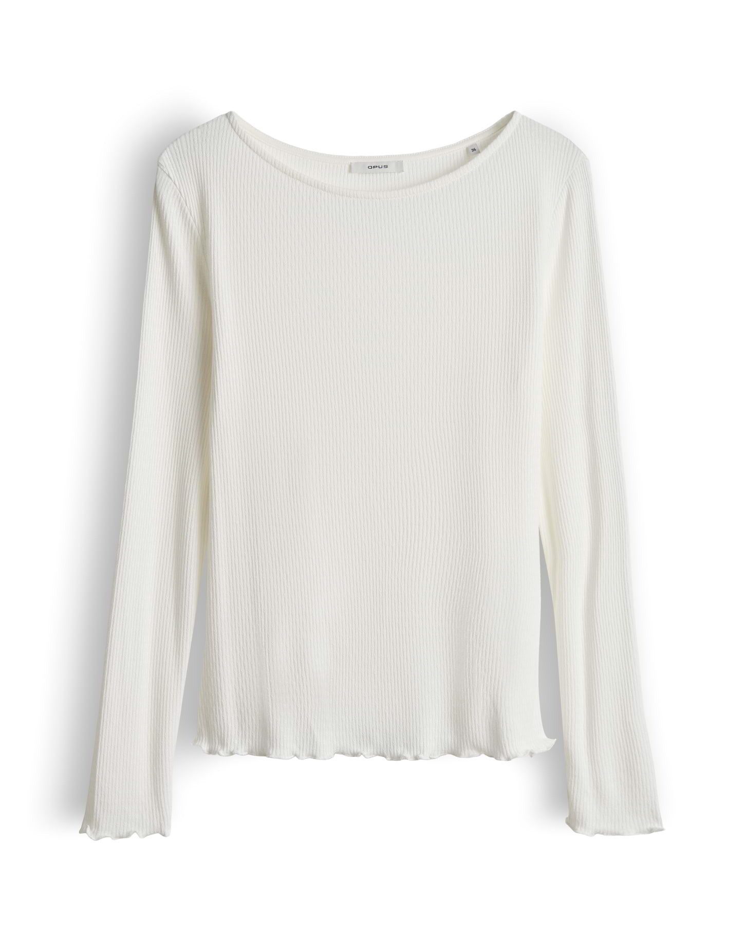 OPUS Longsleeve SUZZO mit feiner Struktur Schmale Passform, figurbetonter Schnitt, Langarm, U-Boot-Ausschnitt
