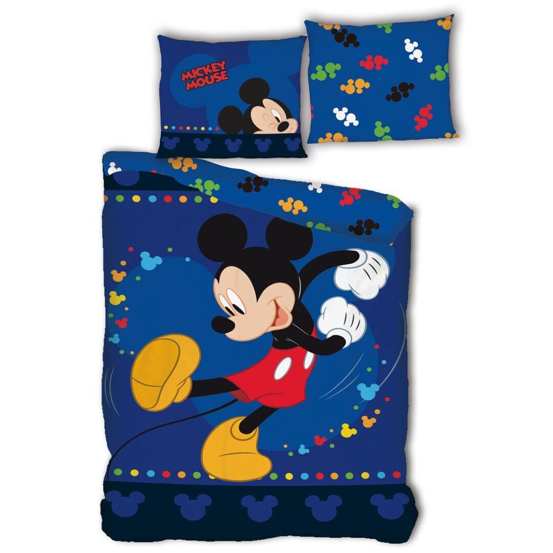 Disney Bettwäsche Disney Mickey Maus Kinder Mikrofaser Bettwäsche 2tlg Set, Mikrofaser, 2 teilig, 135/140x200 cm Kissenbezug 63x63 cm