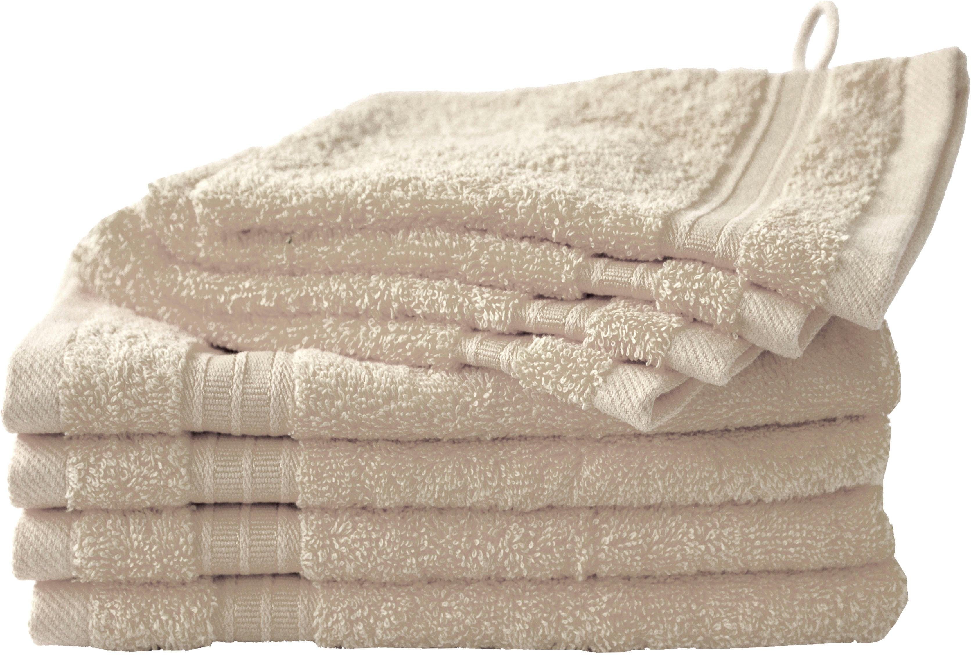 Dyckhoff Handtuch Set Siena, Walkfrottier (Set, 8-St), in tollen Unifarben