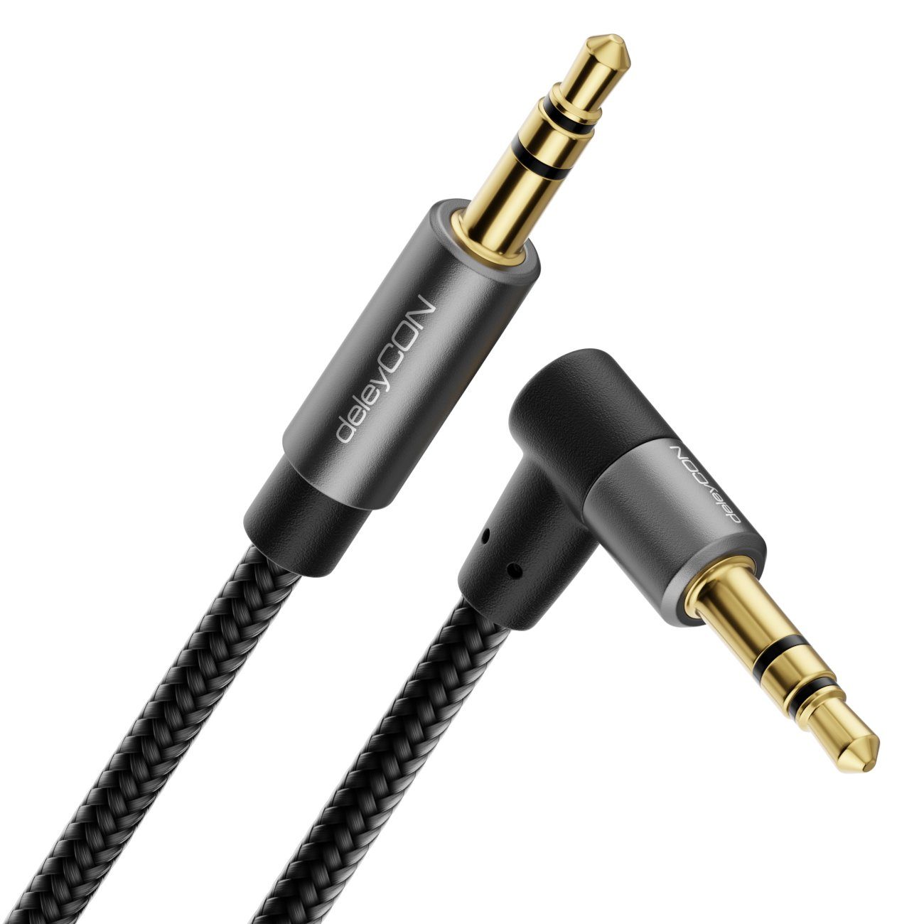 deleyCON deleyCON 7,5m Audio Kabel 3,5mm Klinke Stereo Baumwollkabel Audio-Kabel