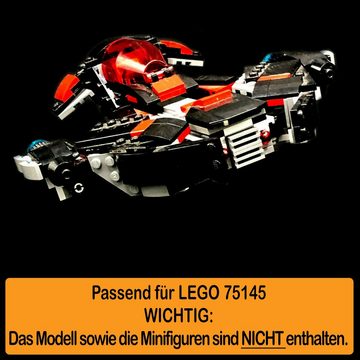 AREA17 Standfuß Acryl Display Stand für LEGO 75145 Eclipse Fighter (verschiedene Winkel und Positionen einstellbar, zum selbst zusammenbauen), 100% Made in Germany