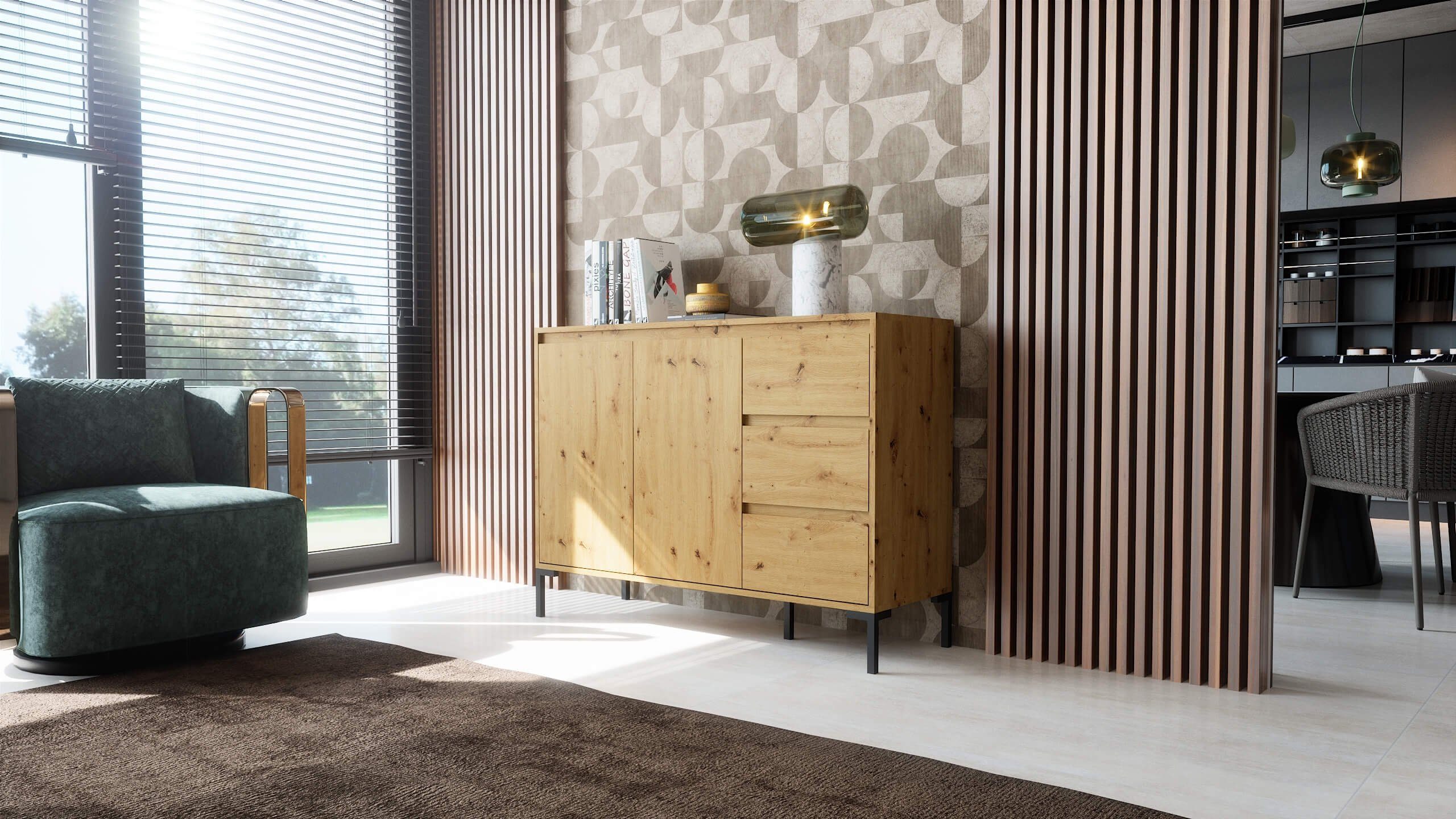 Newroom Sideboard Savage, Wildeiche Sideboard Vintage günstig online kaufen