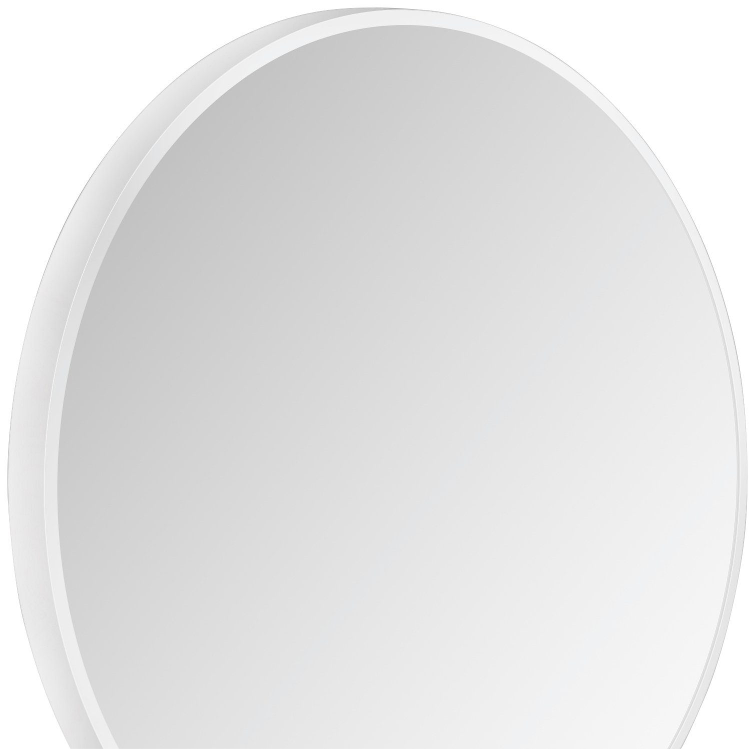 Talos Wandspiegel, dekorativer mit Spiegel weiß matt 80 Ø Aluminiumrahmen, cm runder