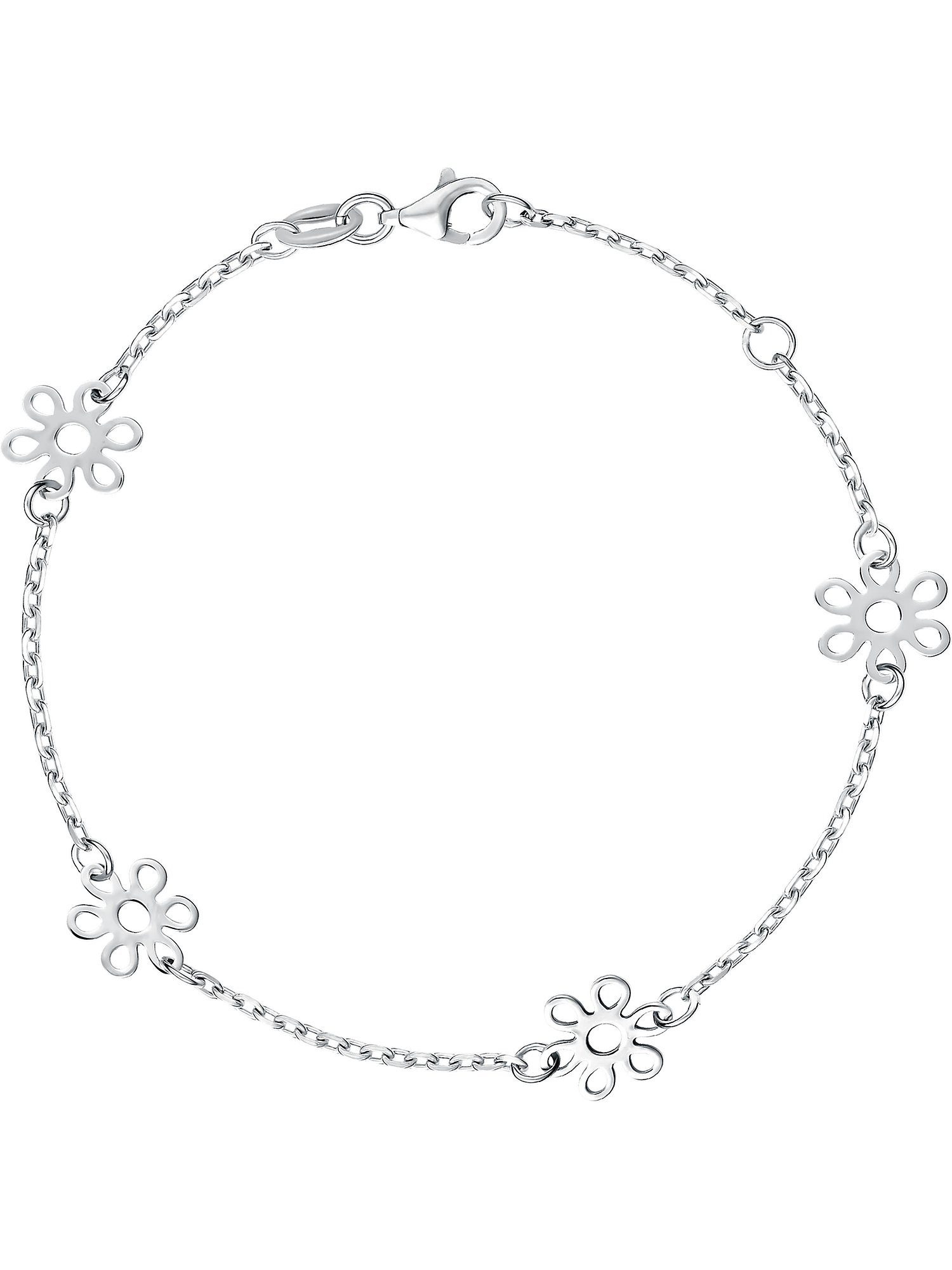 Silberarmband FAVS Mädchen-Armband 925er Silber Blume