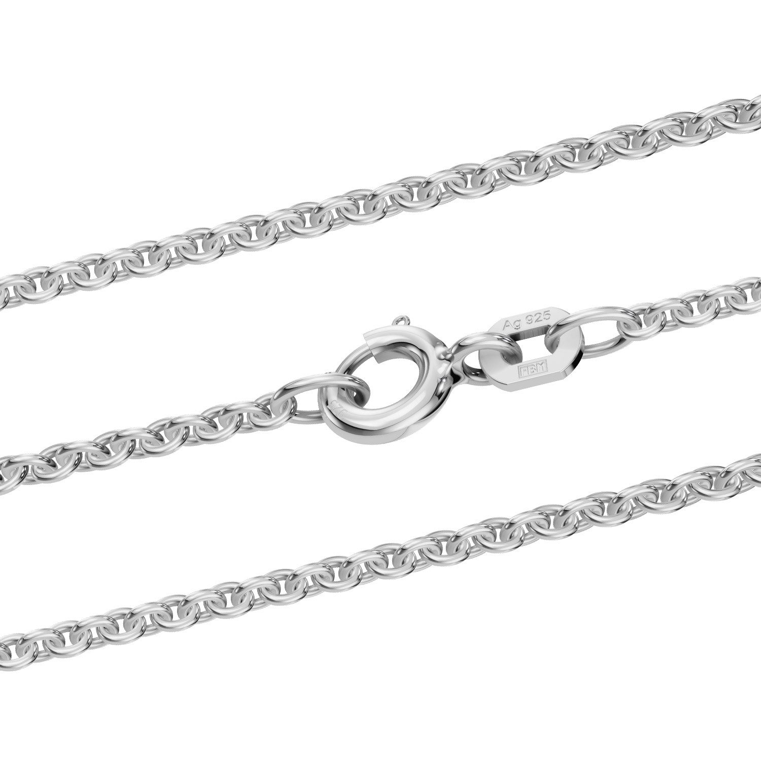 HOPLO Silberkette Silberkette Ankerkette Länge 36cm - Breite 2,0mm - 925 Si günstig online kaufen