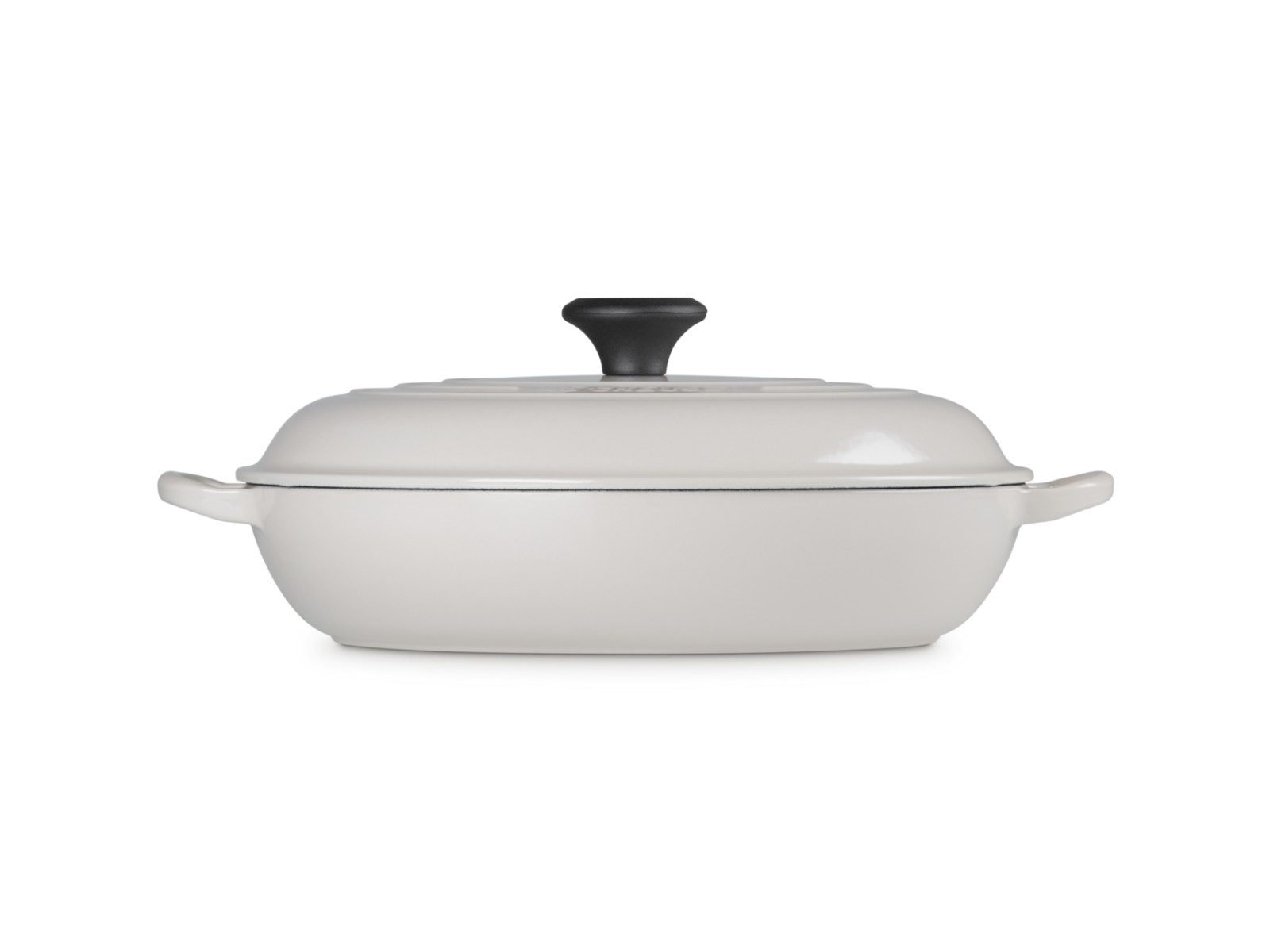 LE CREUSET Kochtopf Gourmet-Profitopf Tradition rund mit Phenolknopf creme 30cm, Emailliertes Gusseisen