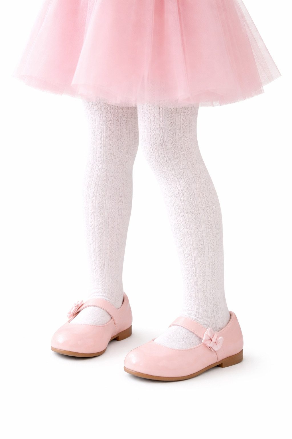 La Bortini Feinstrumpfhose Feinstrumpfhose Baby und Kinder Strumpfhose in Weiß weiß, elastisch, 70Den, festlich